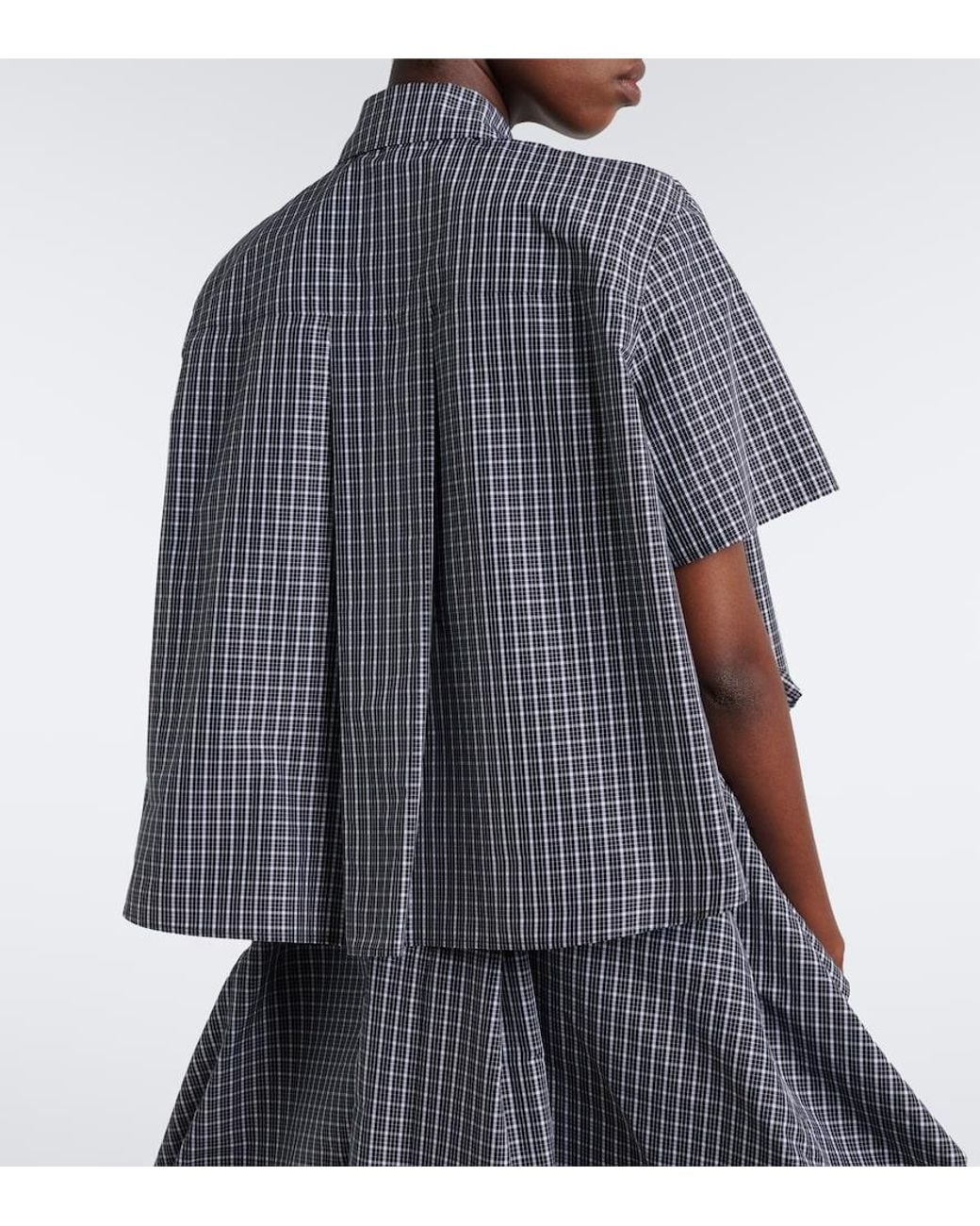 Loewe Gray Checked Cotton-Blend Shirt