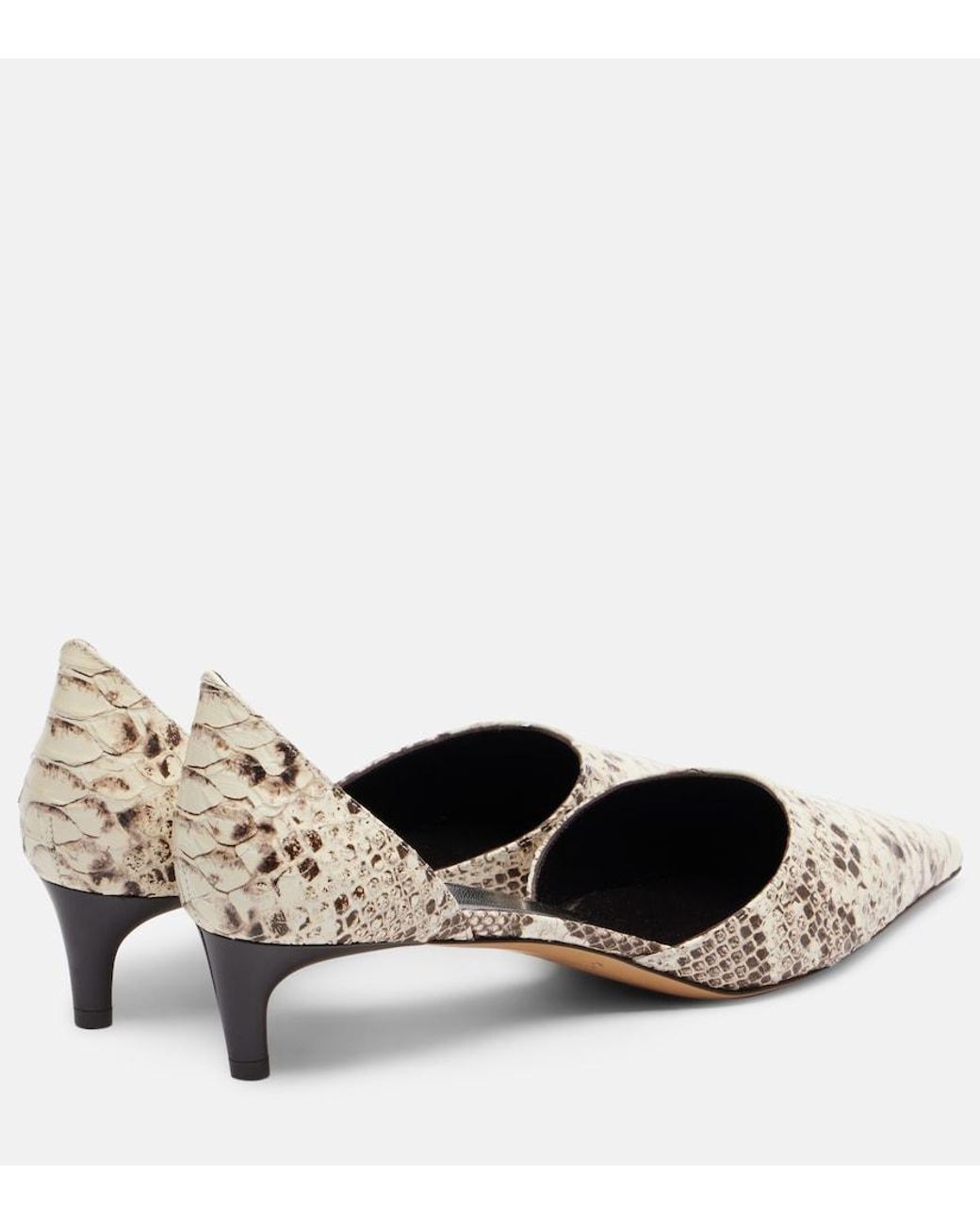Le Monde Beryl Metallic Dakota Snake-Effect Leather Pumps