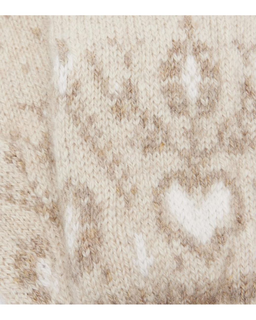 Khaite Natural Christel Cashmere Mittens