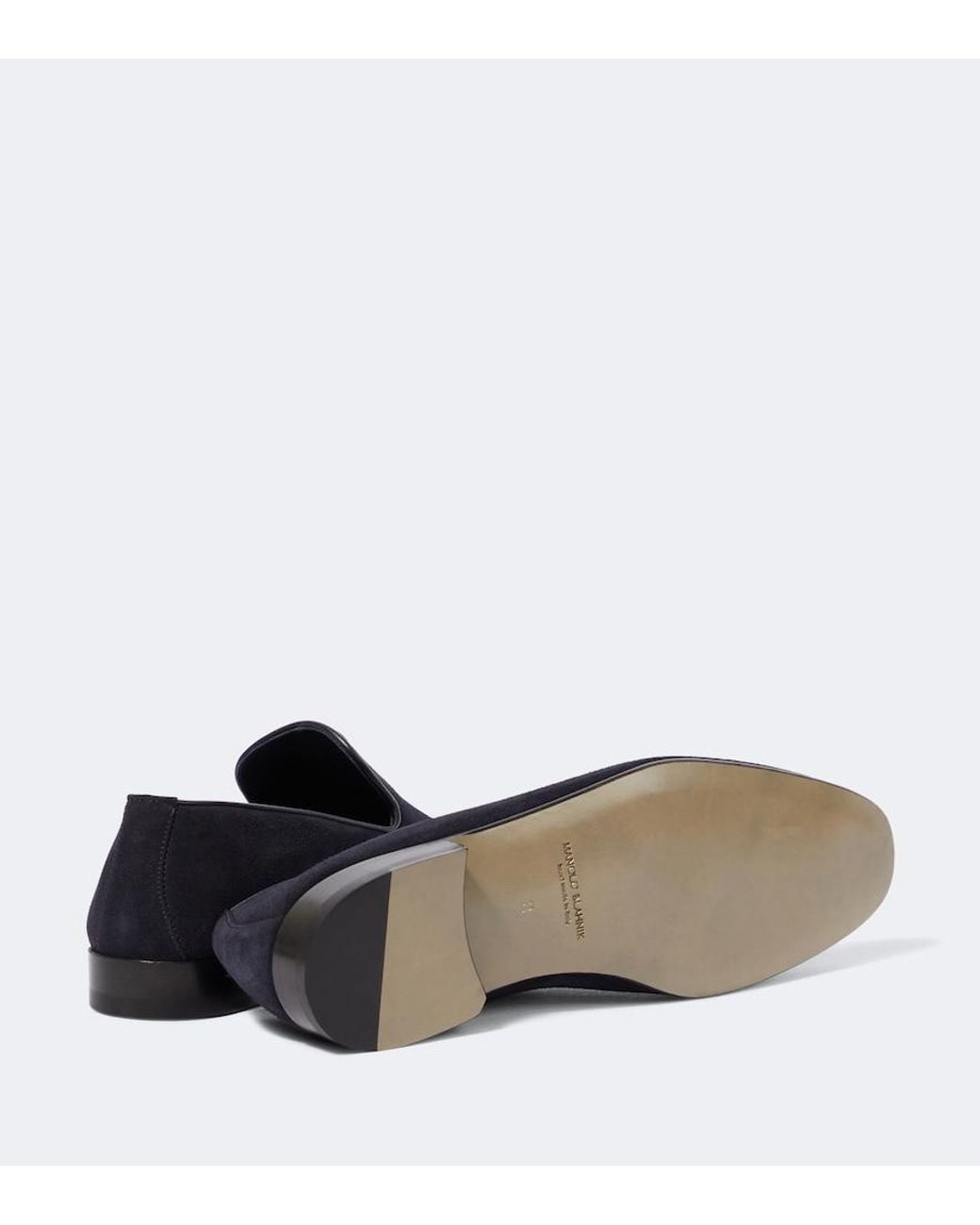 Manolo Blahnik Blue Truro Suede Loafers for men