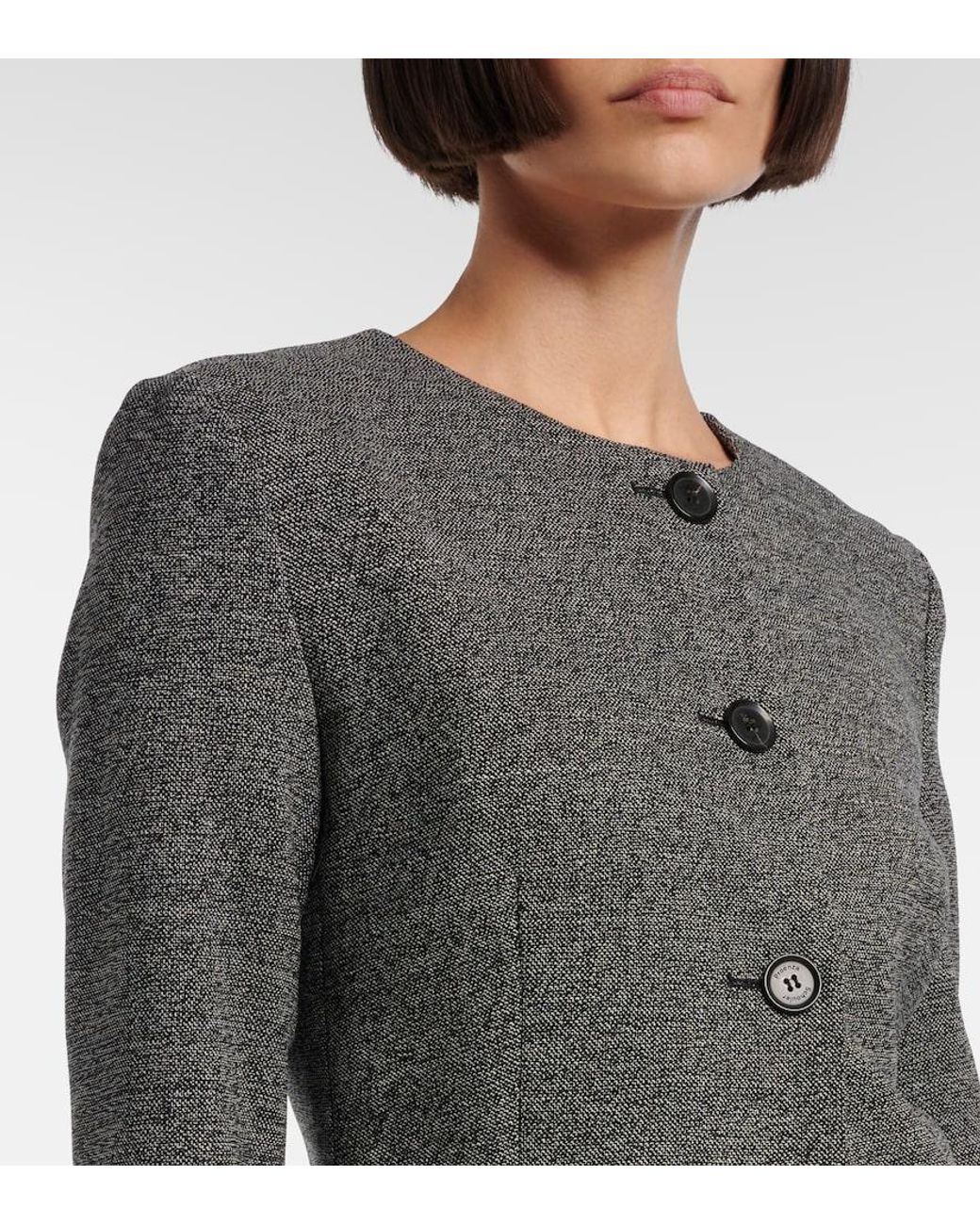 Proenza Schouler Gray Annemarie Wool Jacket