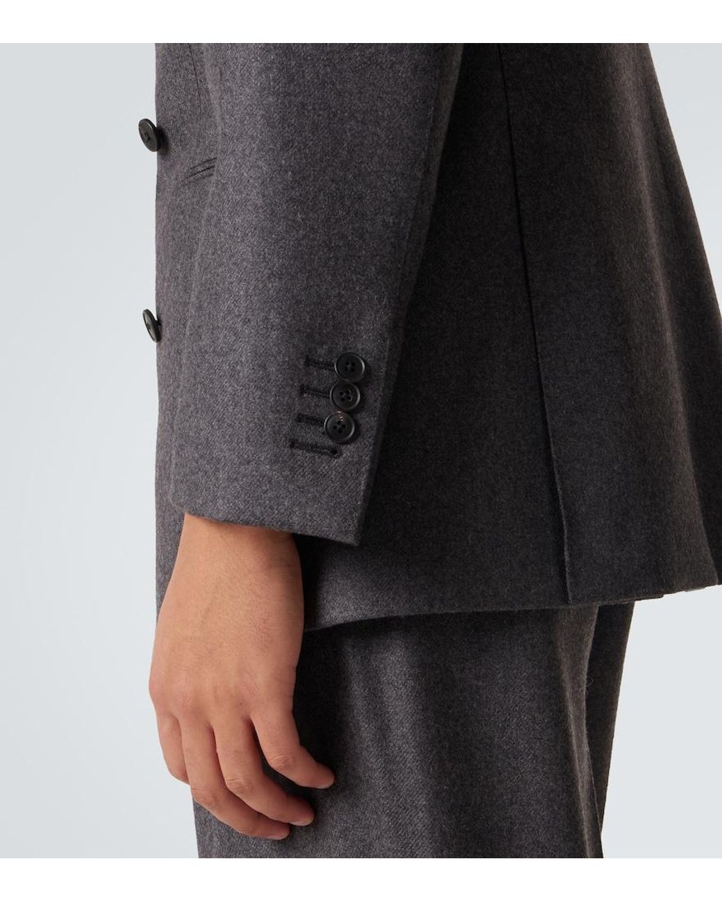 Chaqueta De Traje Cruzada De Lana Saman Amel de hombre de color Black