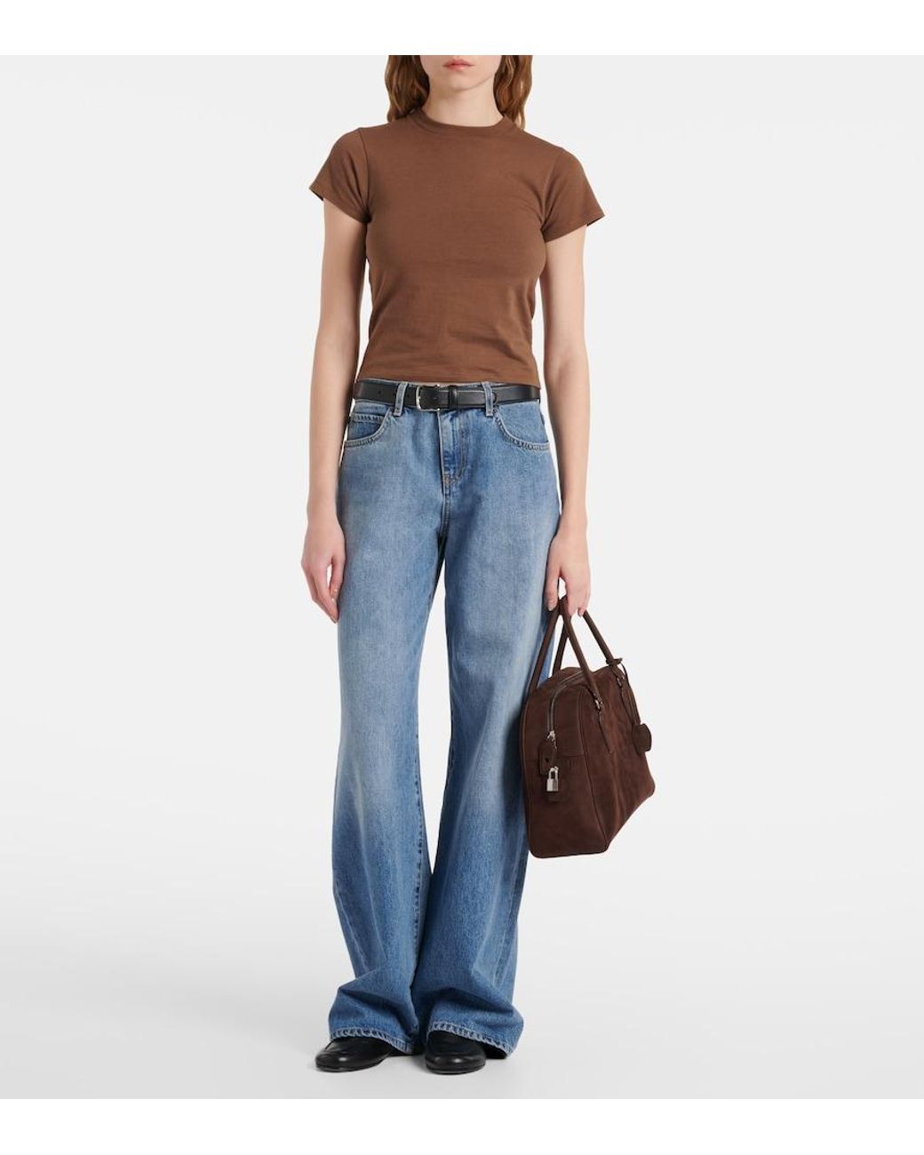 The Row Brown India 12.00 Suede Tote Bag