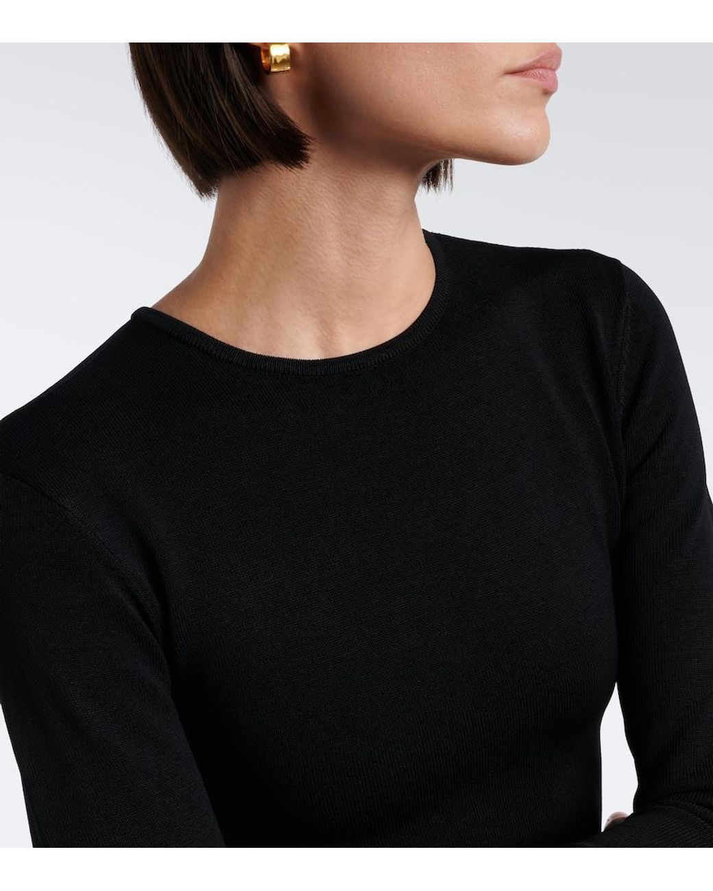 Totême Black Knitted Minidress