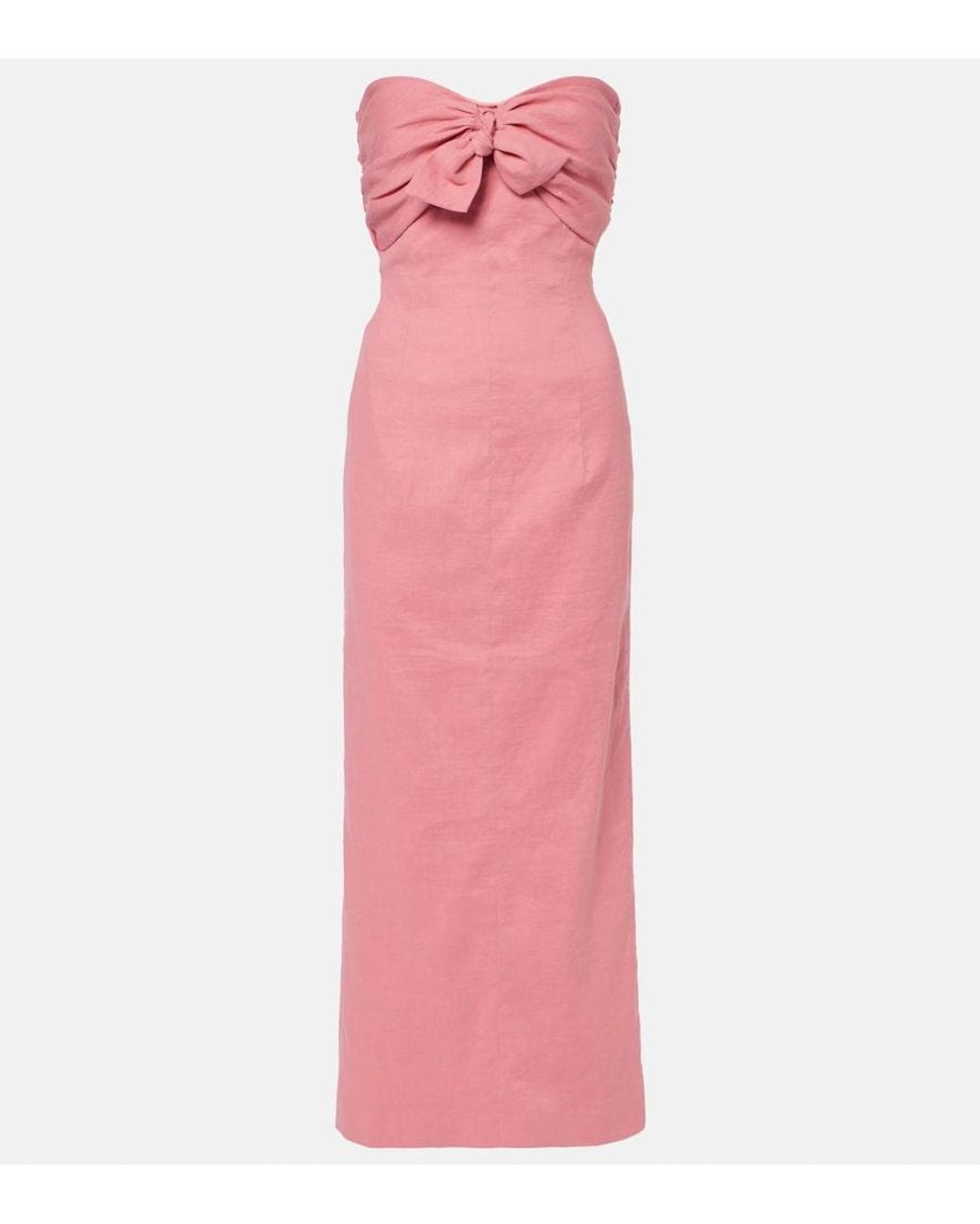 TOVE Pink Rahel Linen And Cotton-Blend Maxi Dress