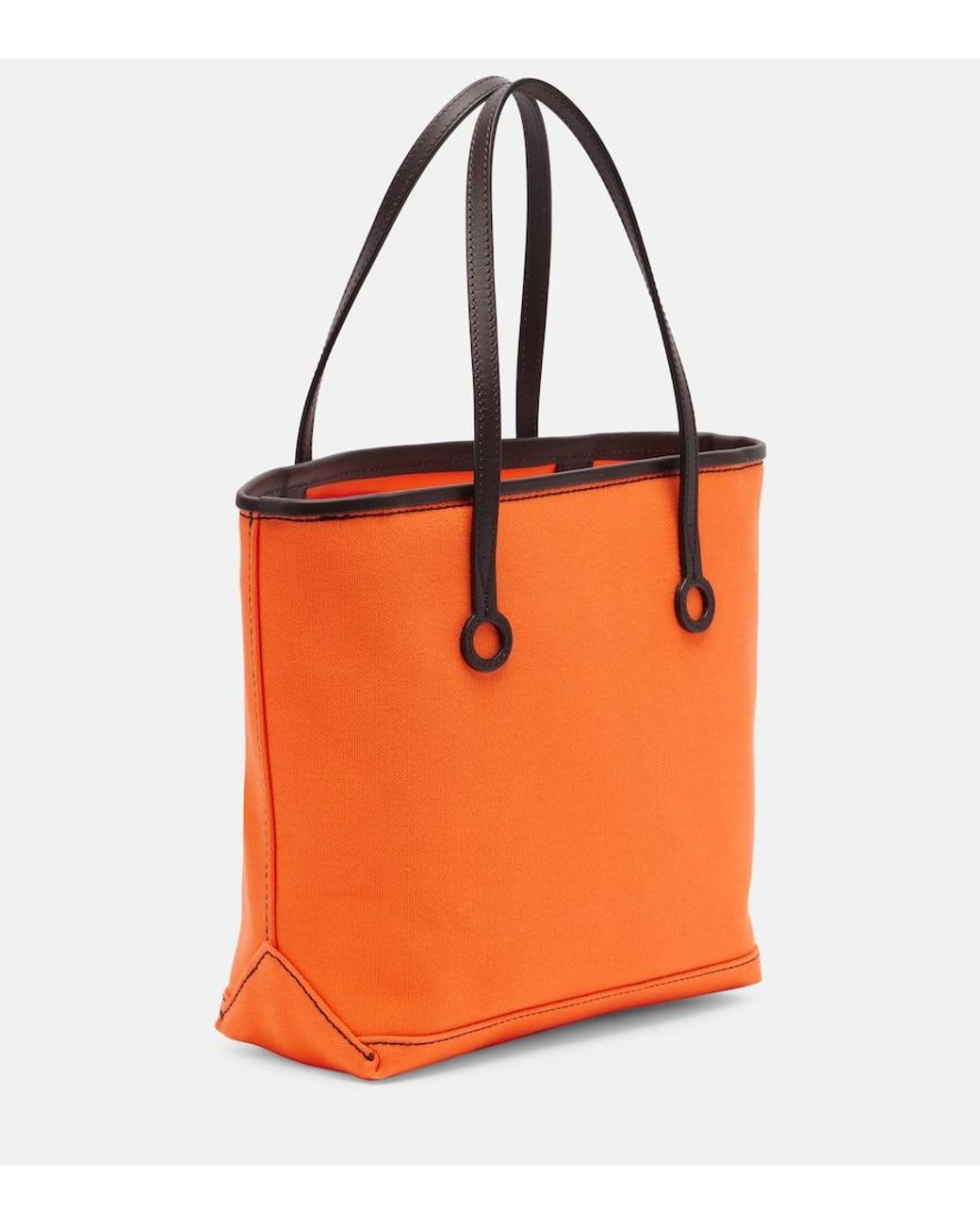 J.W. Anderson Orange Anchor Small Leather-Trimmed Tote Bag
