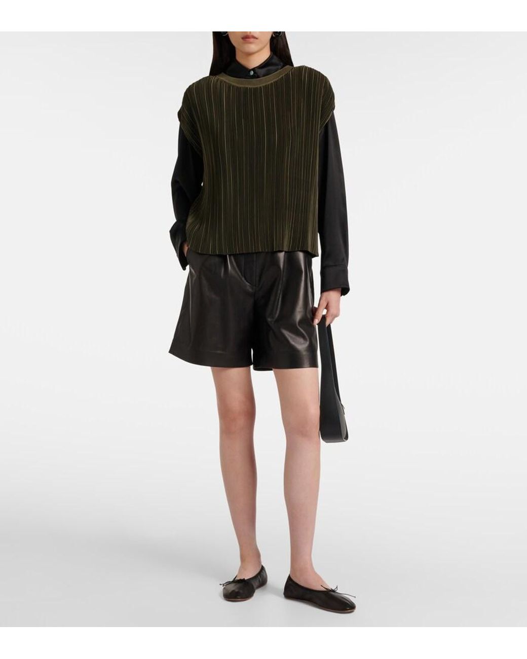 Joseph Black Cedre Plisse Satin Top