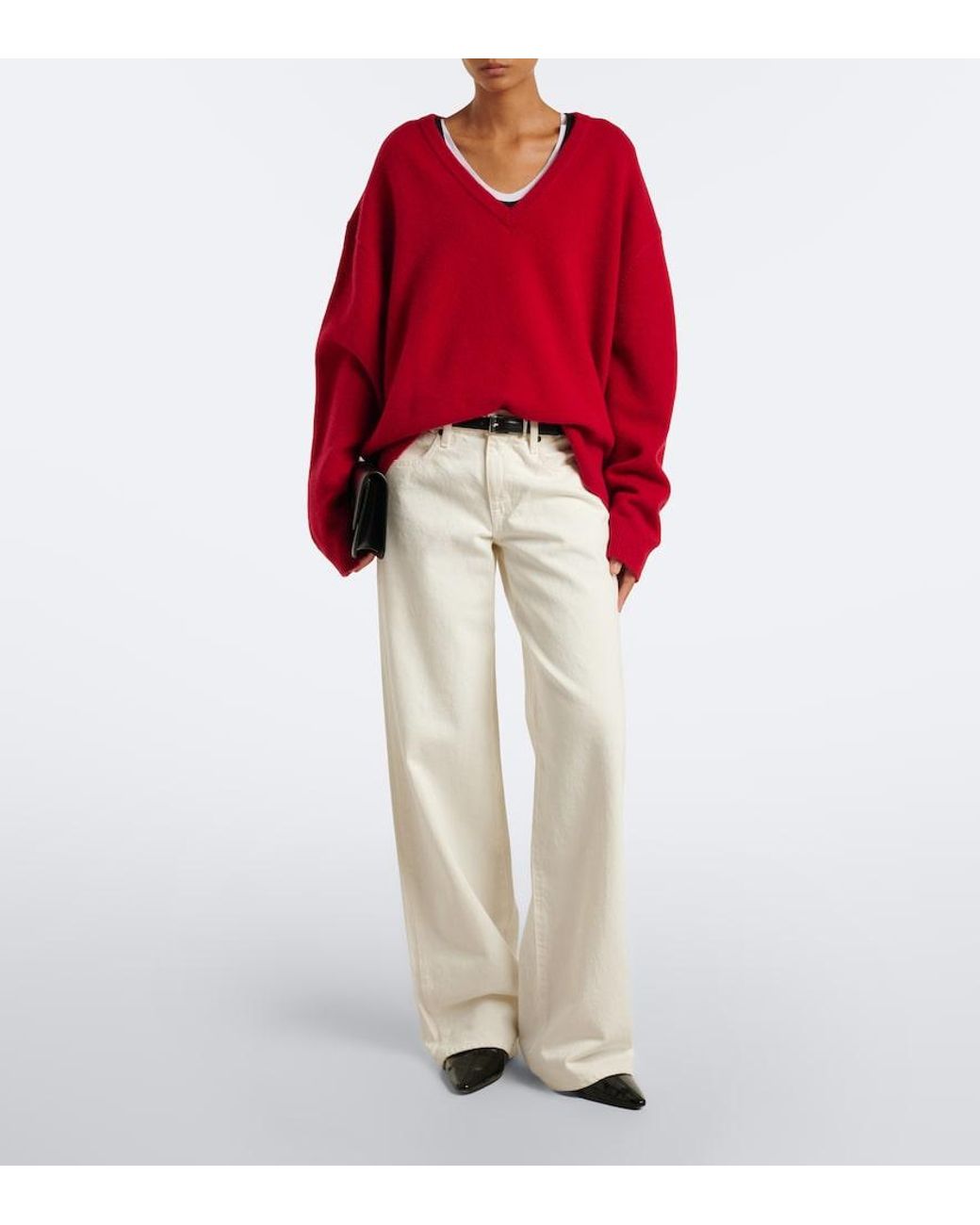 Extreme Cashmere Red N°457 Jack Cashmere-Blend Sweater