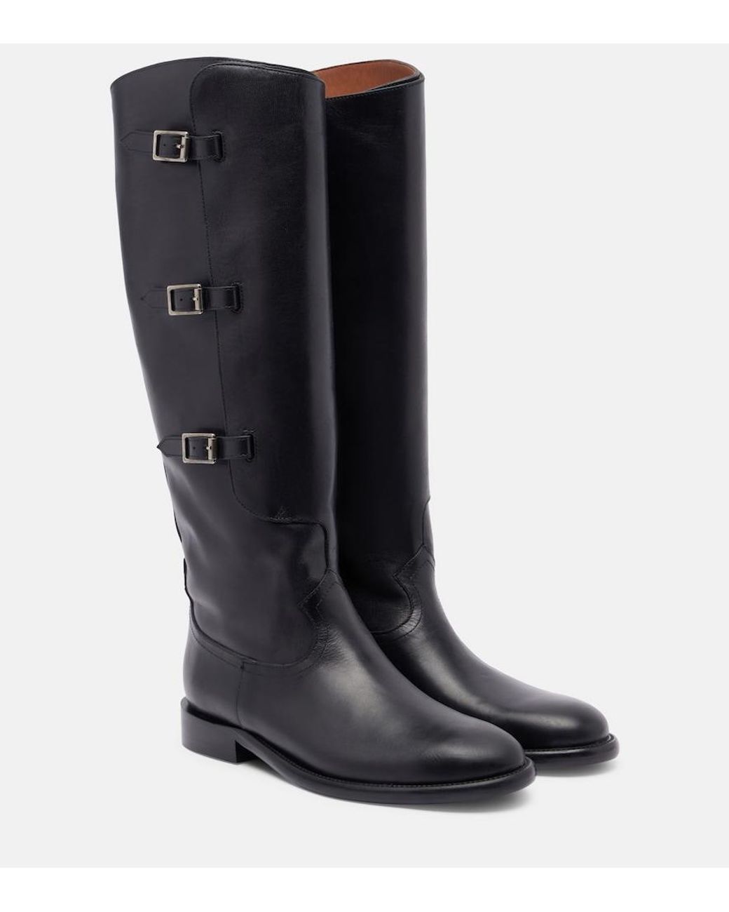 Paris Texas Black Montana Leather Knee-High Boots