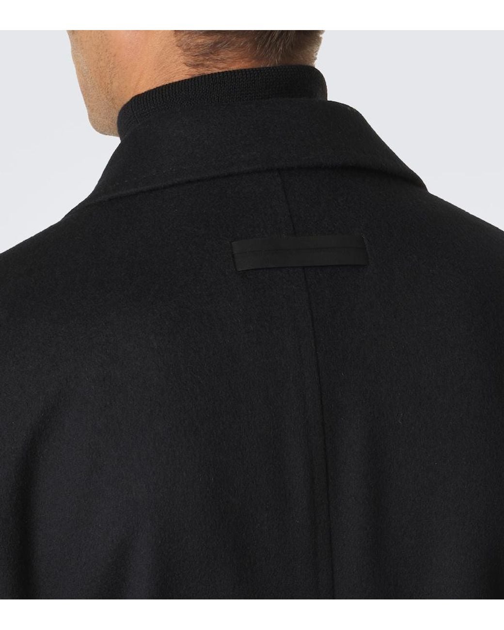 Zegna Black Wool And Cashmere-Blend Coat for men