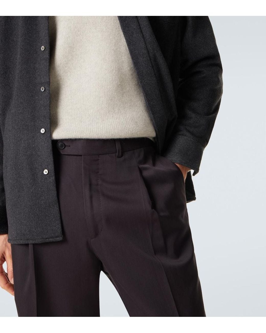 Saman Amel Weite Hose Amo Aus Seide in Blue für Herren