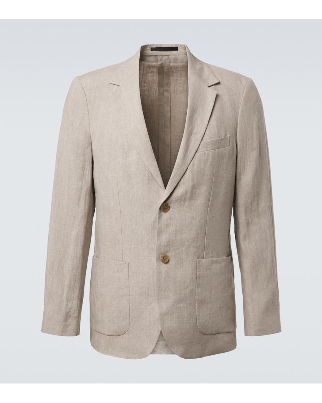 Sunspel Gray Linen Blazer for men