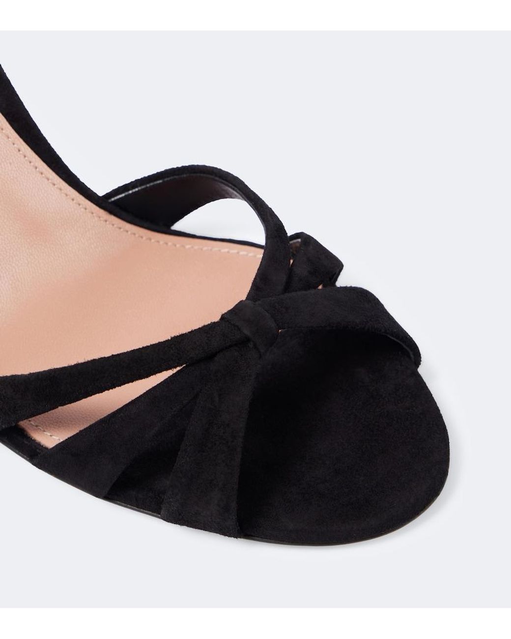 Aquazzura Black Tati 85 Suede Sandals