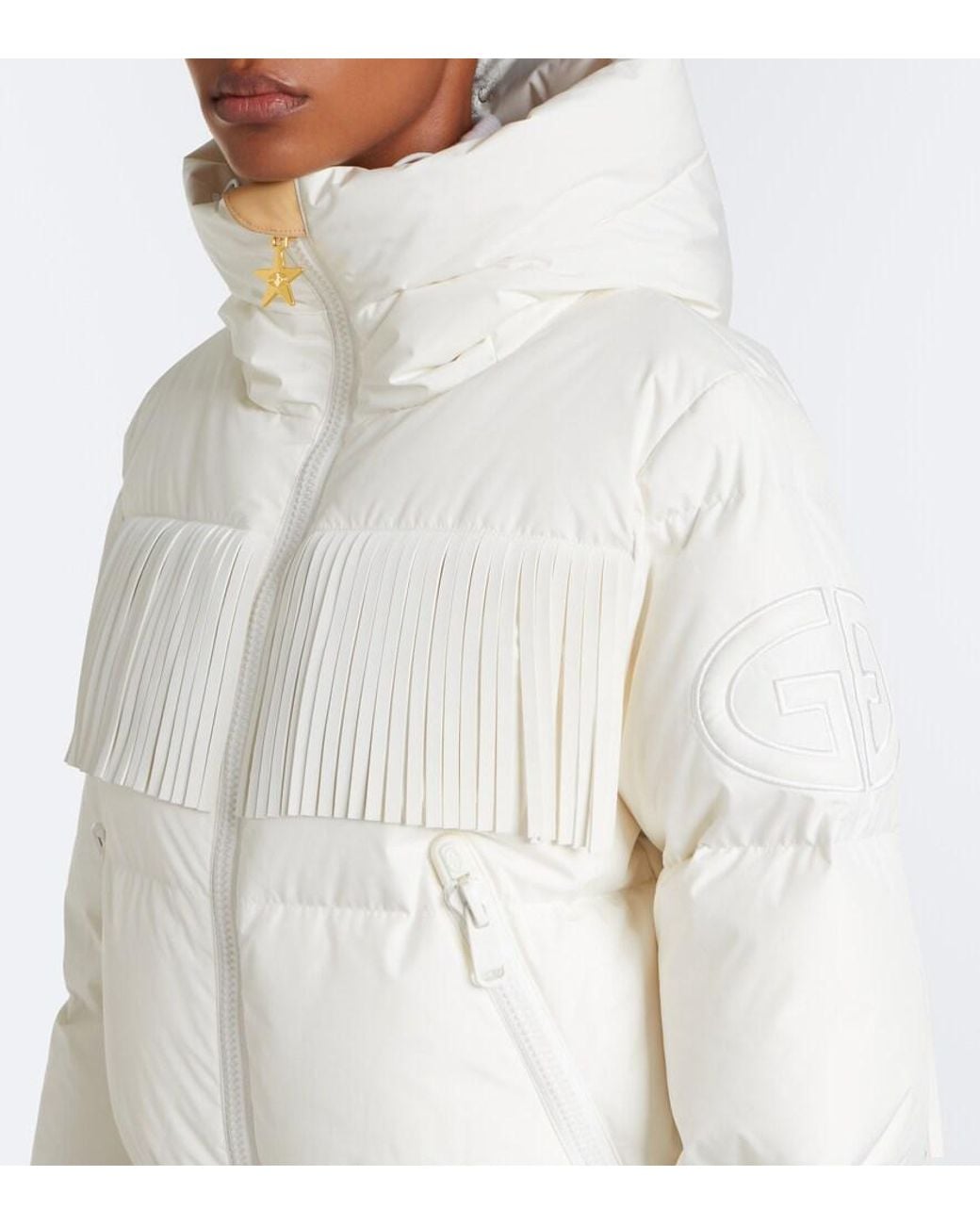 Goldbergh White Marna Fringed Ski Jacket