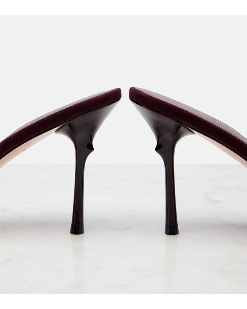 Roger Vivier Purple Rose Vivier Suede Mules
