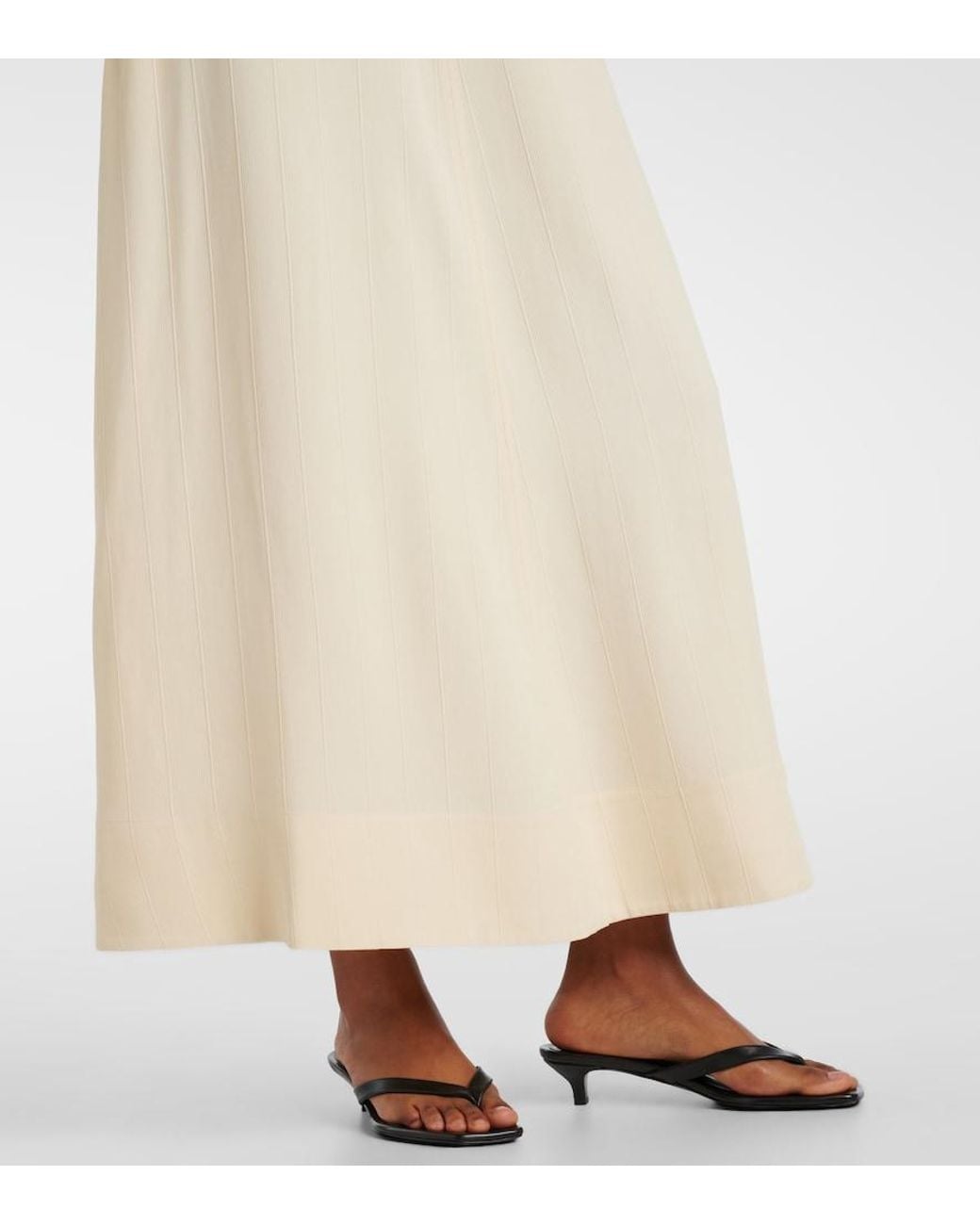 Totême Natural Striped Maxi Dress