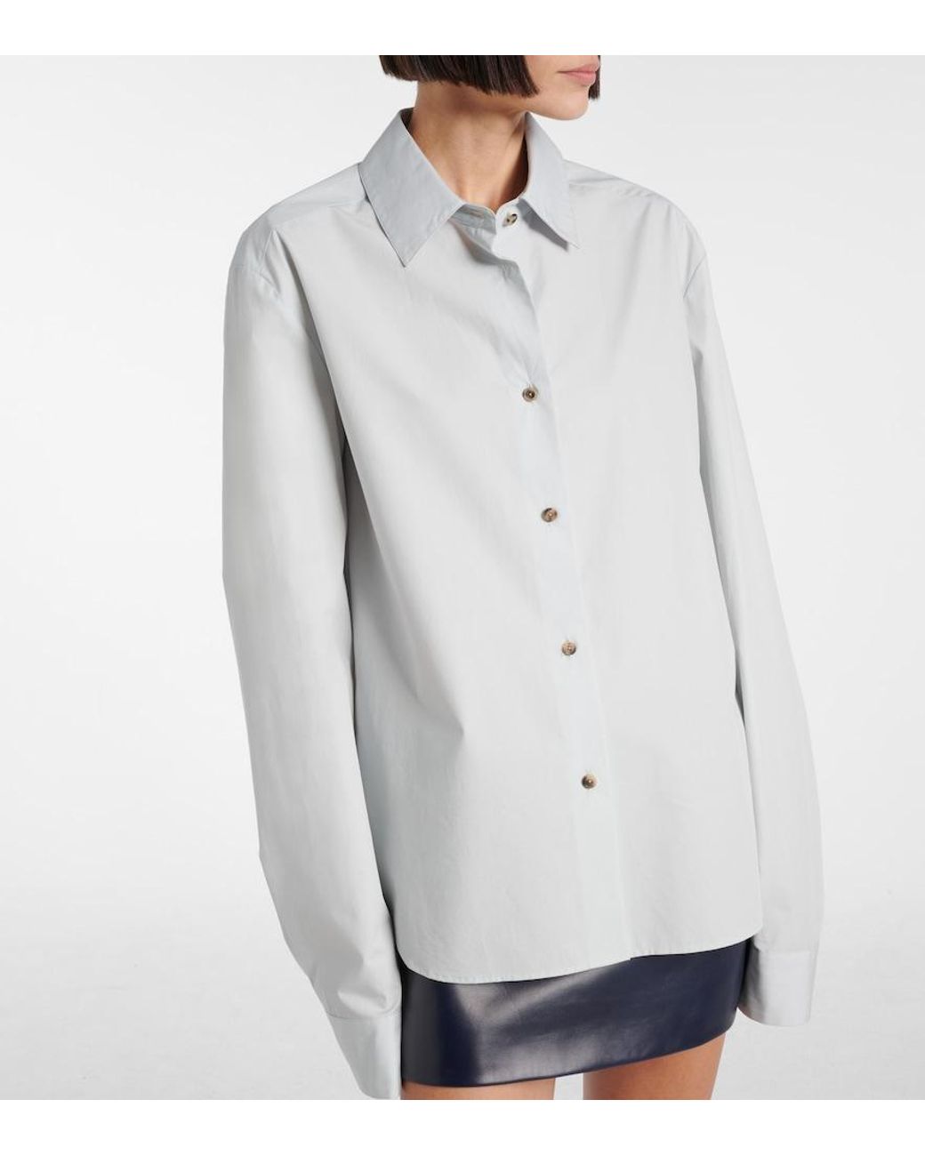 Khaite Gray Agro Cotton Poplin Shirt