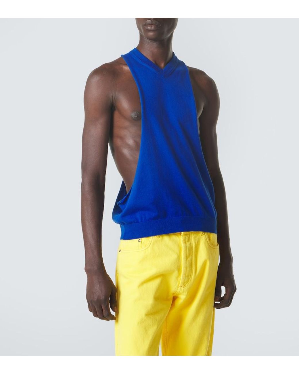 Top di Versace in Blue da Uomo