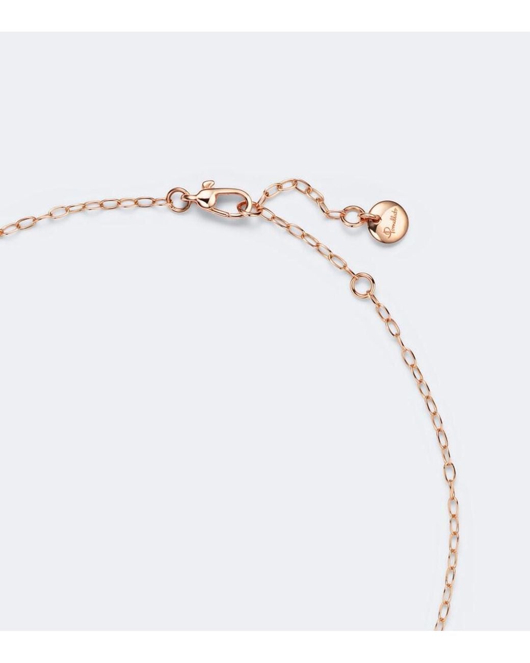 Pomellato White Iconica 18Kt Rose Pendant Necklace With Diamonds
