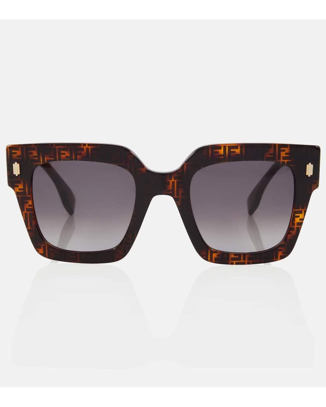 Fendi Roma Square Sunglasses in Brown | Lyst
