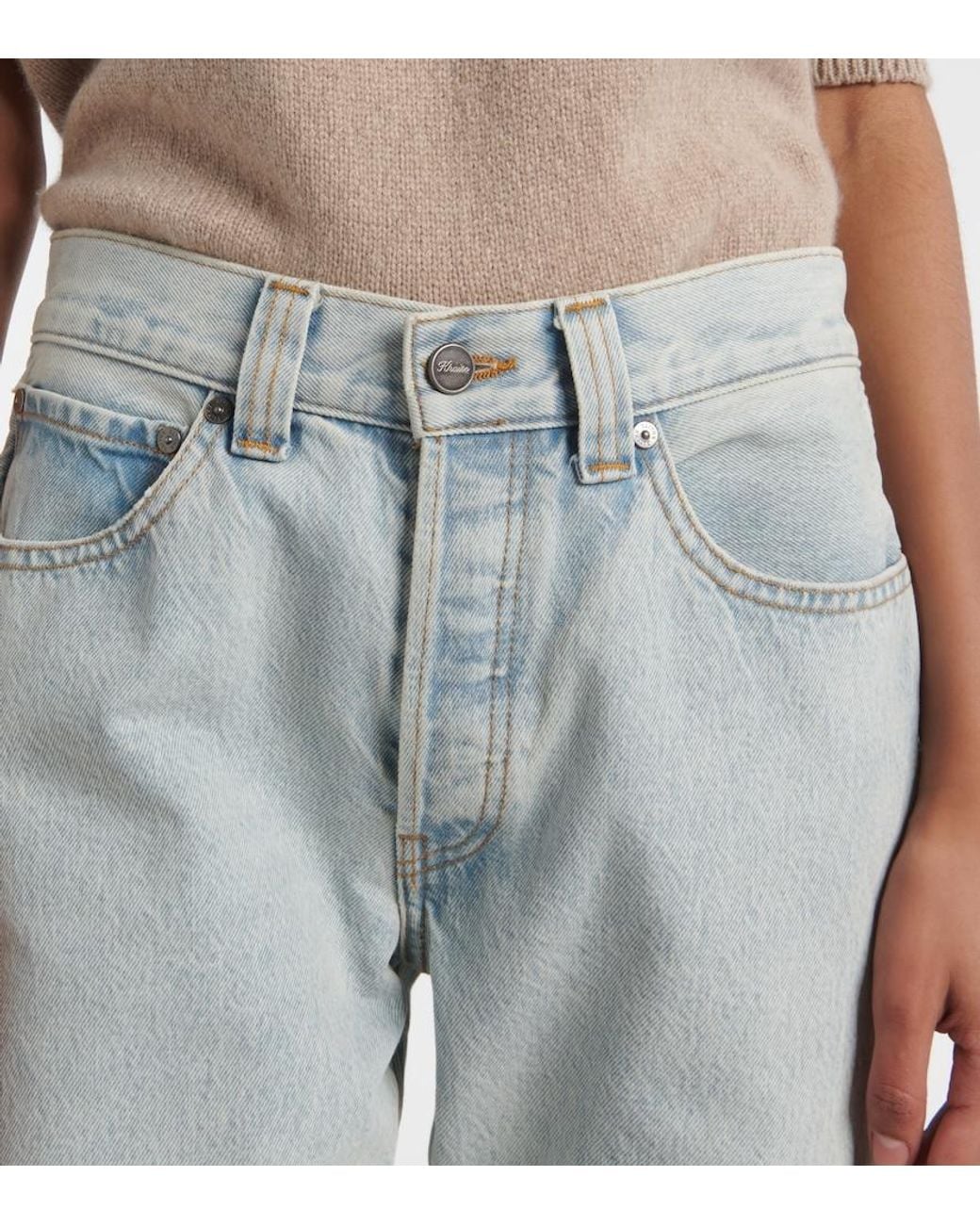 Khaite Blue Callum Straight Jeans