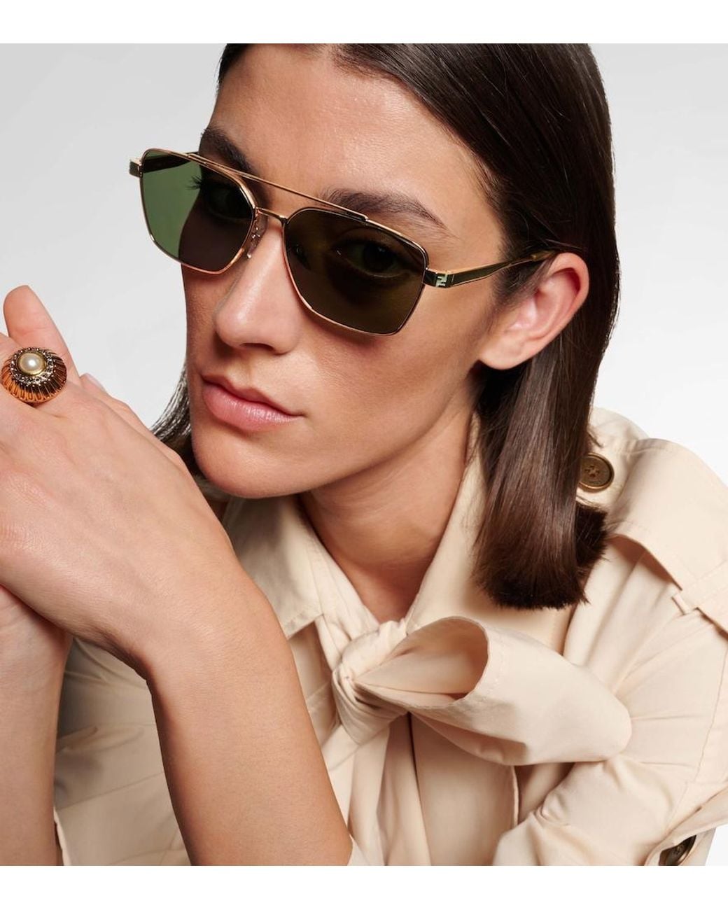 Fendi Green Sky Navigator Sunglasses