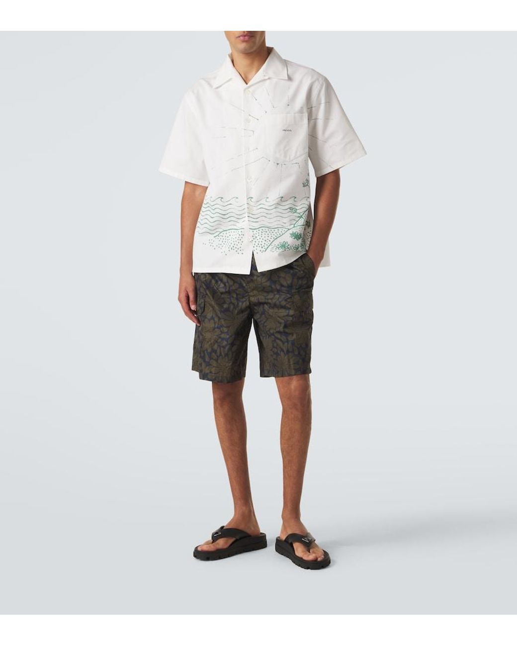 Prada Brown Thong Sandals for men
