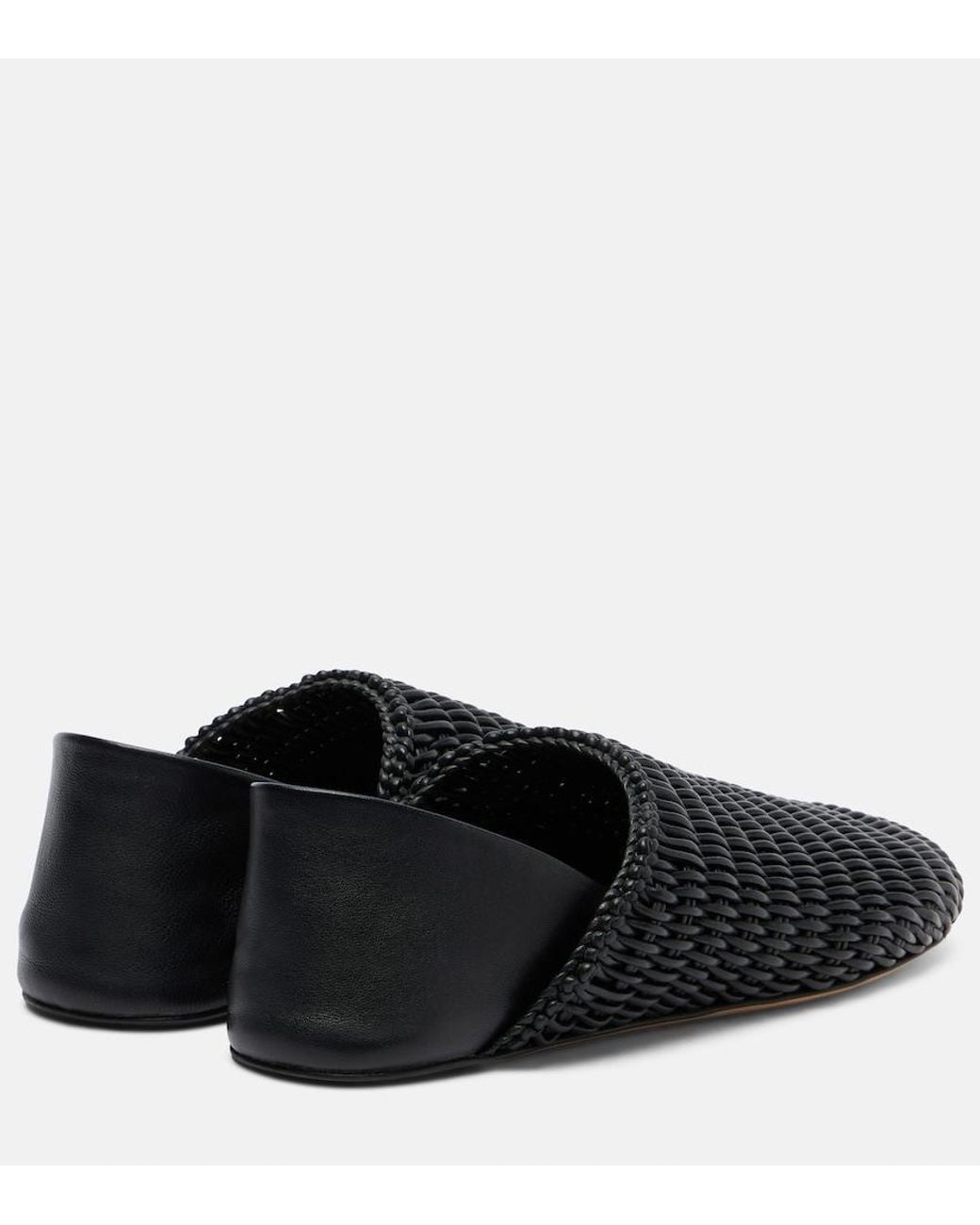 J.W. Anderson Black Babouche Woven Leather Loafers