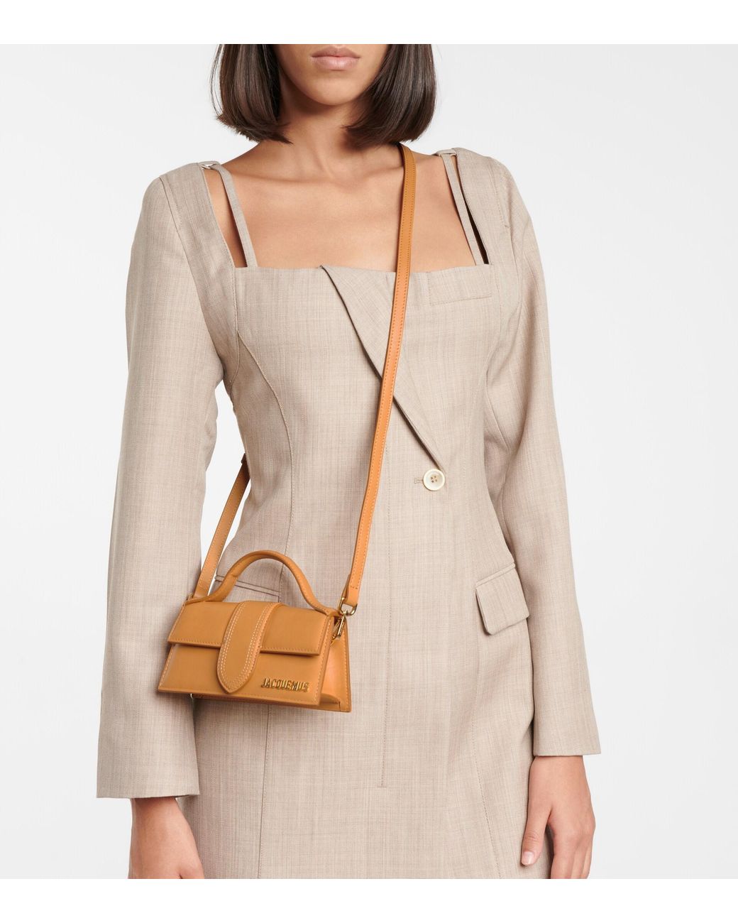 Jacquemus Le Bambino Medium Leather Tote in Brown Lyst