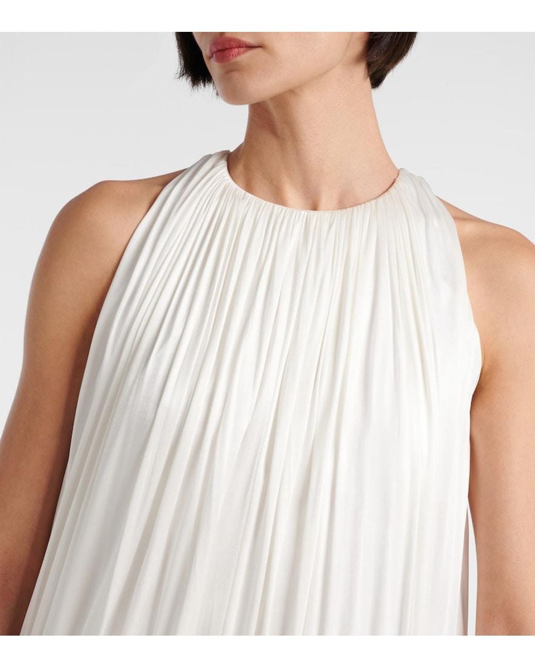 Loewe White Flamenco Mini Dress
