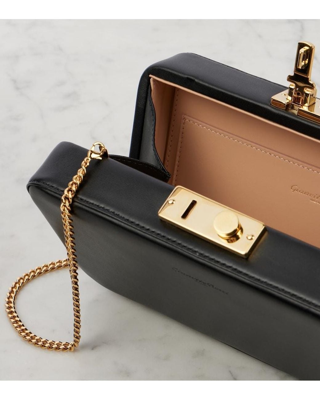 Gianvito Rossi Black Vali Leather Clutch