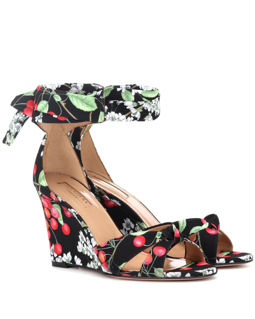 Aquazzura Cherry Blossom Wedge Sandals Lyst