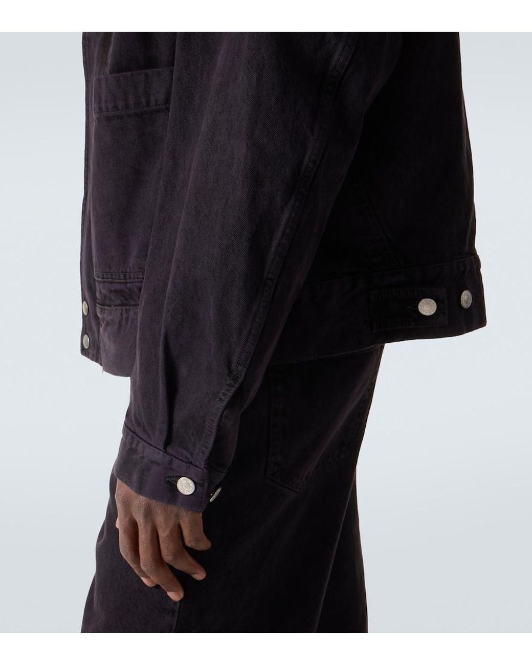 Dries Van Noten Black Denim Bomber Jacket for men