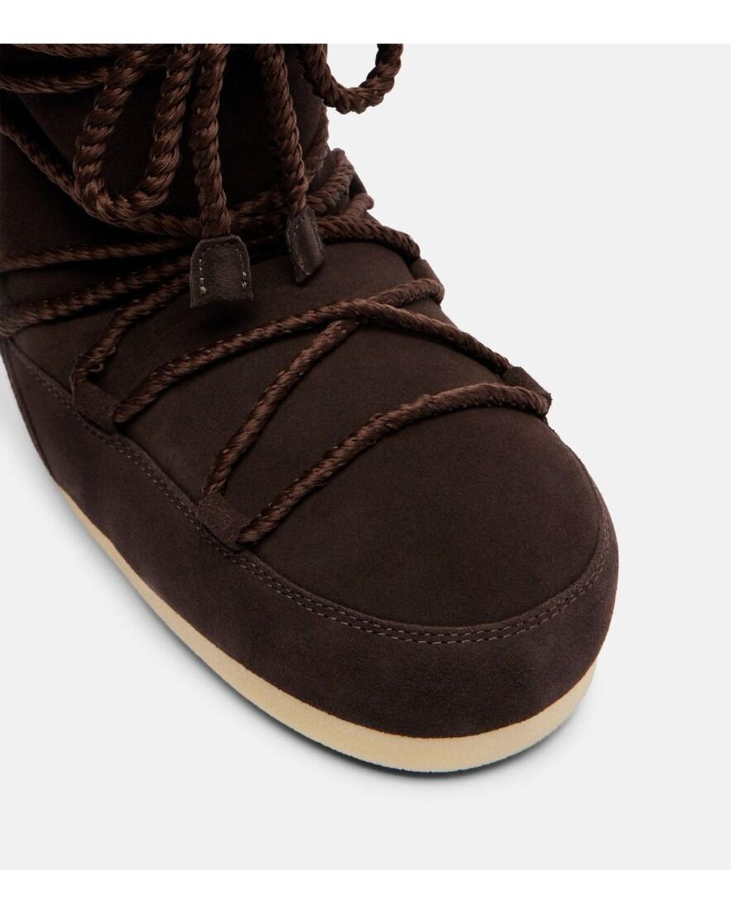 Moon Boot Black Evx Shearling-Lined Suede Snow Boots