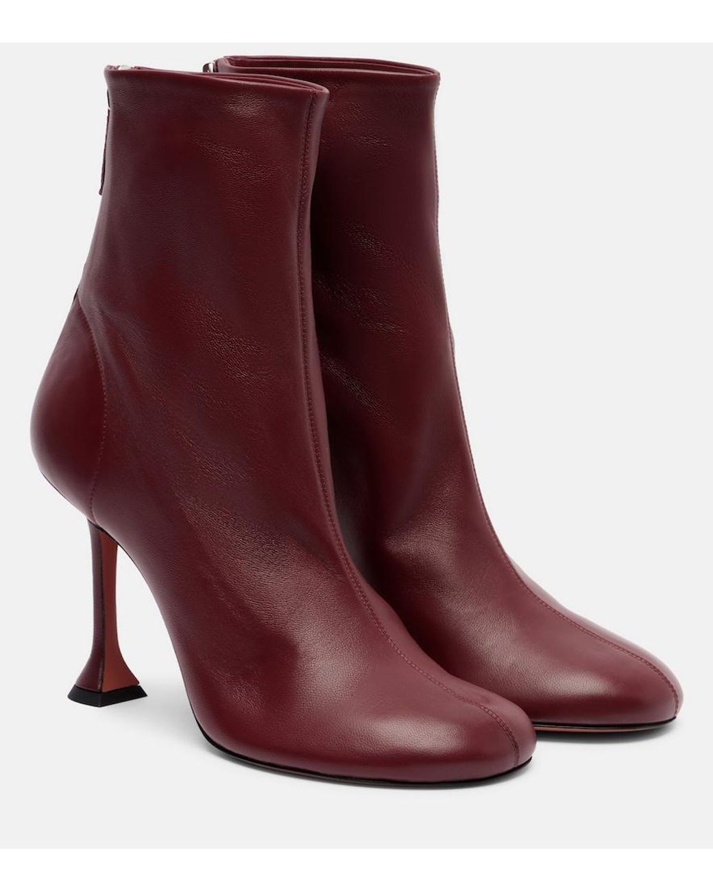 AMINA MUADDI Purple Iris 95 Leather Ankle Boots