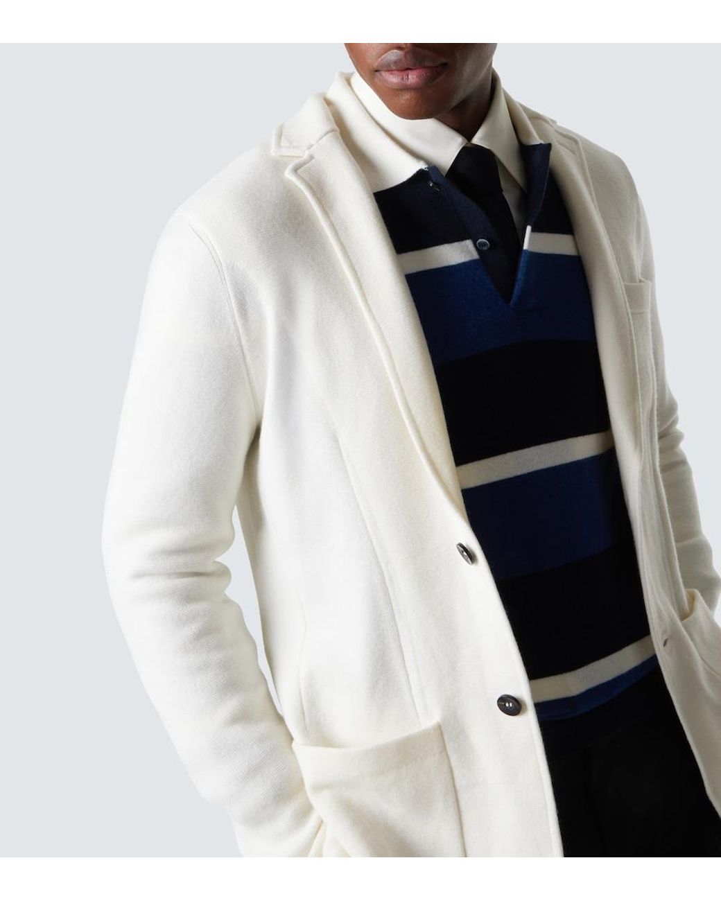 arch4 White Mr Poole Wool And Cashmere Blazer for men