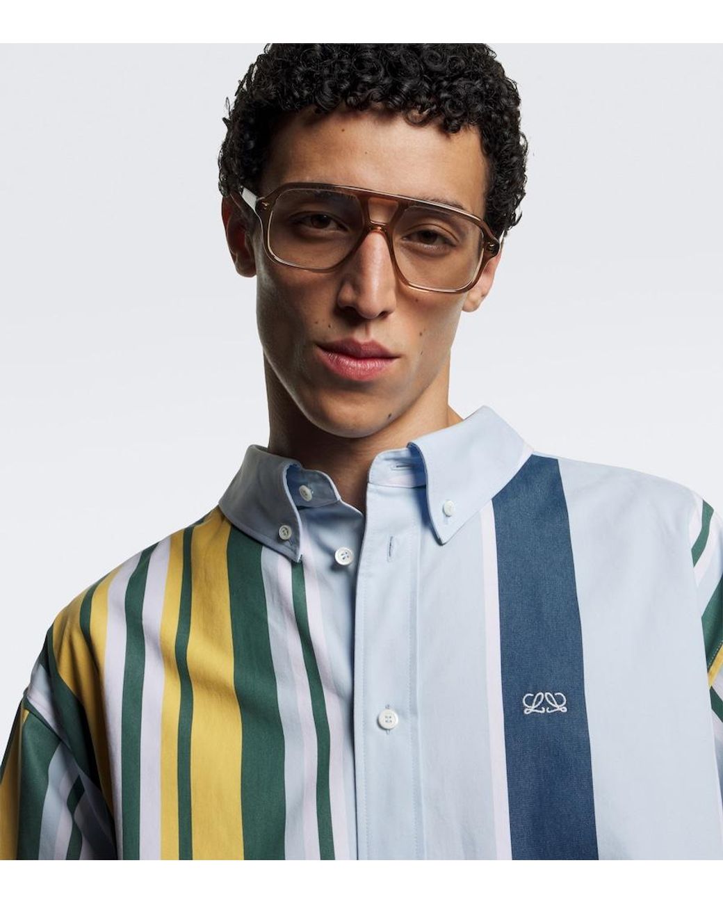 Loewe Brown Slim Navigator Glasses for men