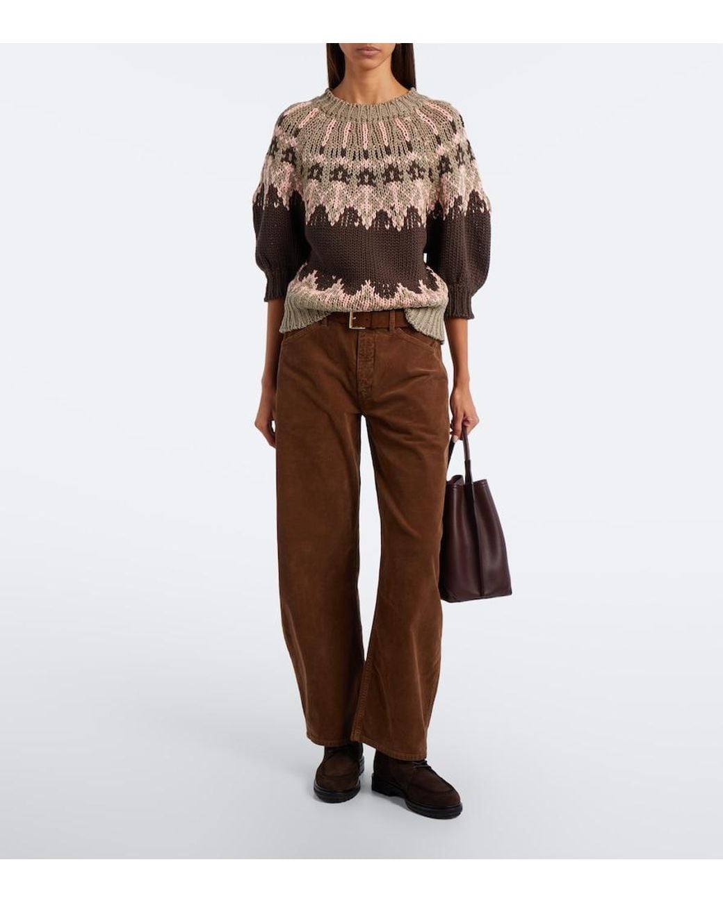 Altuzarra Multicolor Marty Fair Isle Cotton Sweater