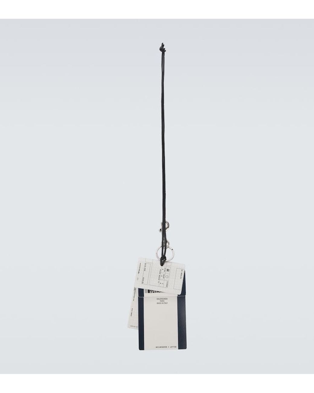 Balenciaga White Train Ticket Keychain for men