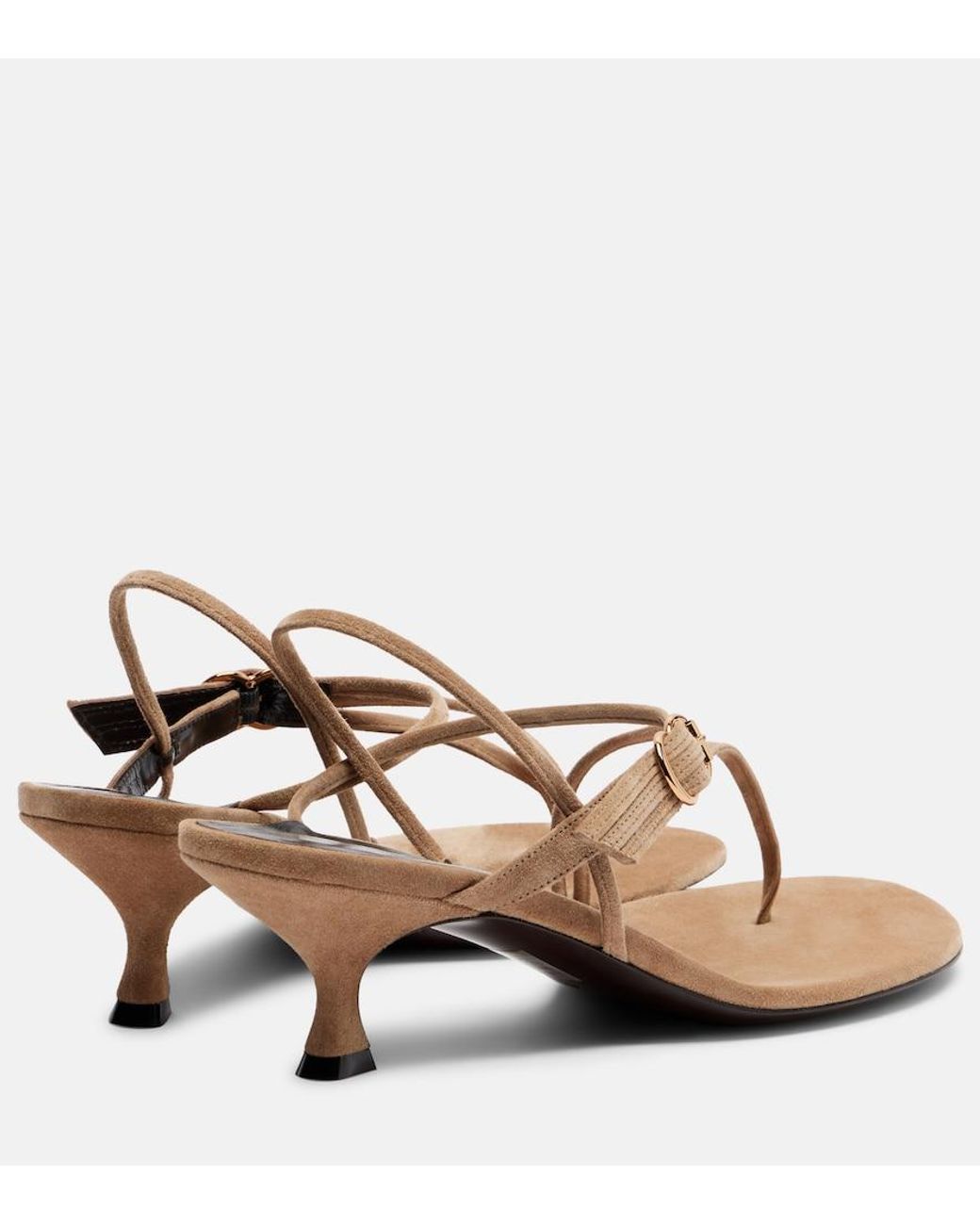 Herbert Levine Metallic Starry-Eyed 55 Suede Thong Sandals