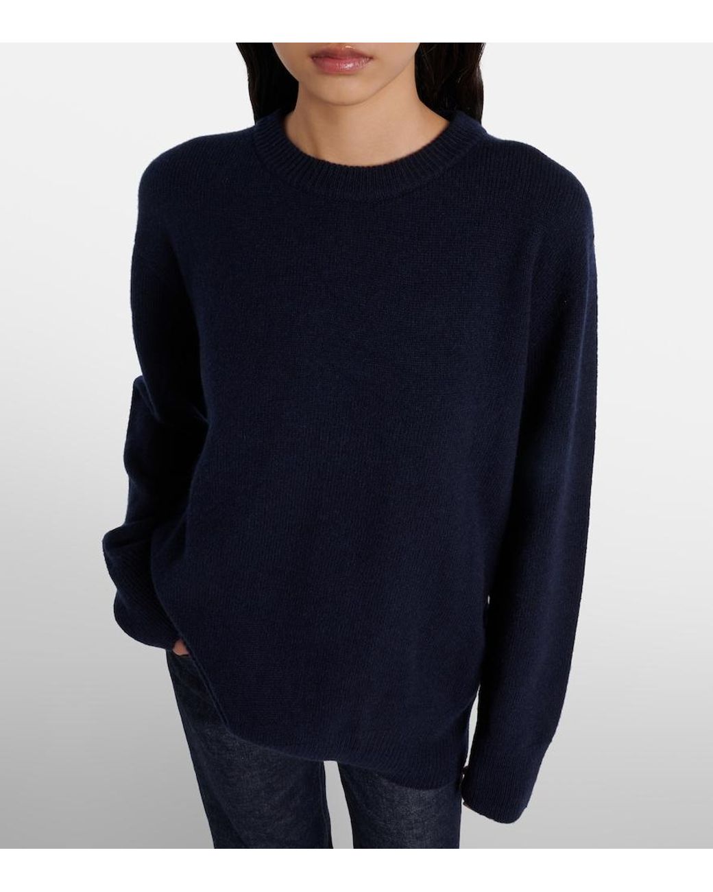 The Row Blue Sibem Wool And Cashmere Sweater
