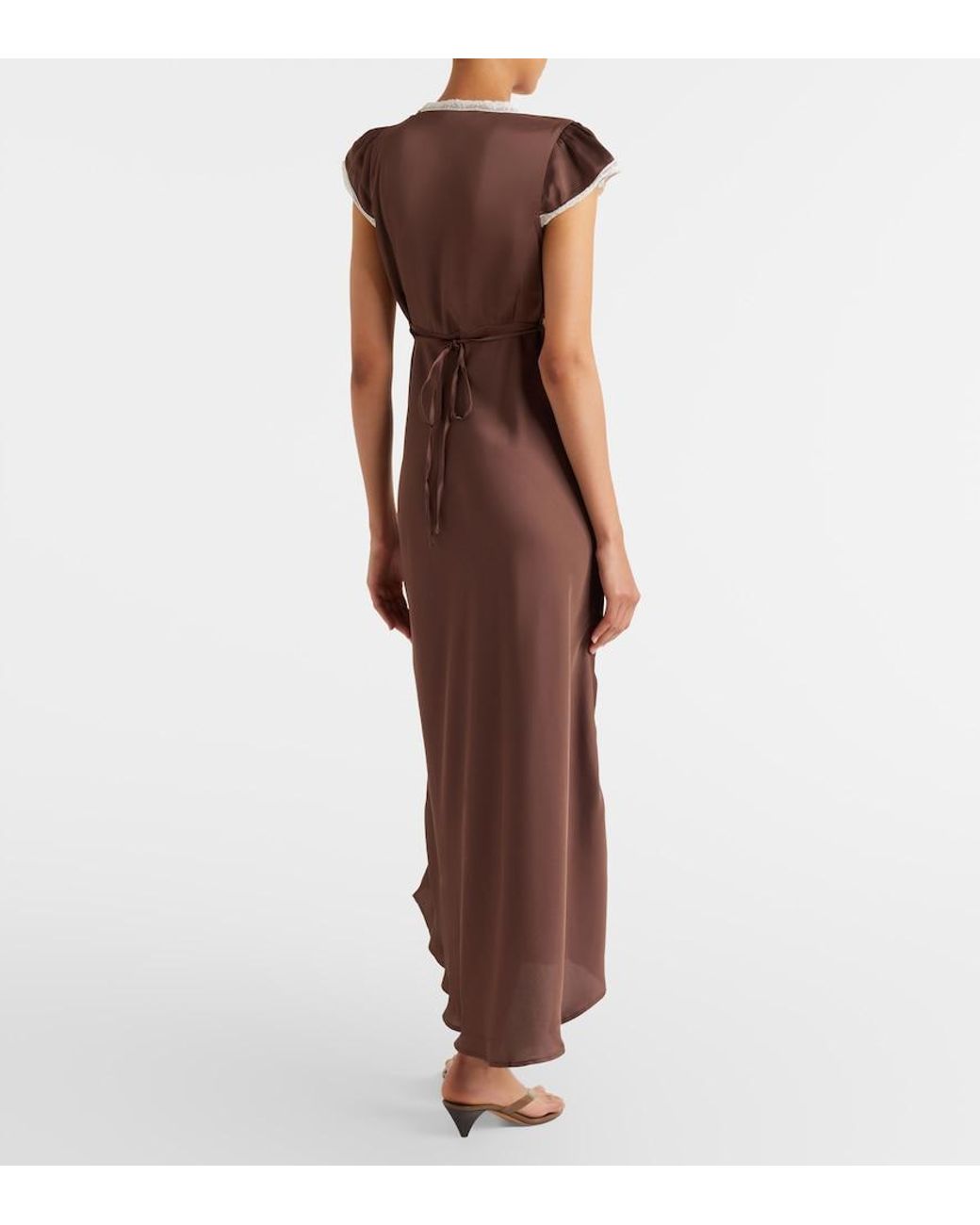 Faithfull The Brand Brown Elvira Midi Dress