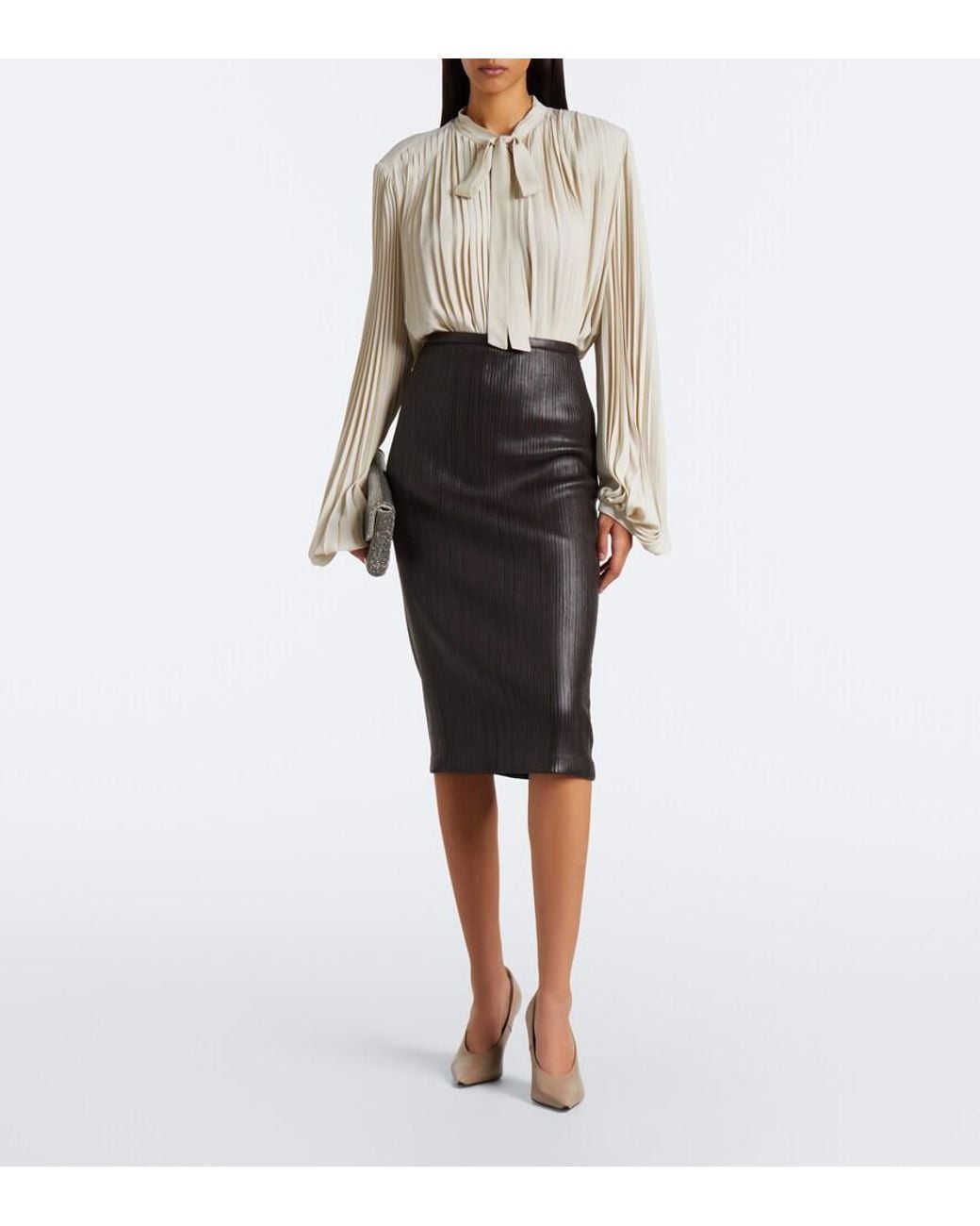 Roger Vivier Natural Choc Leather Pumps