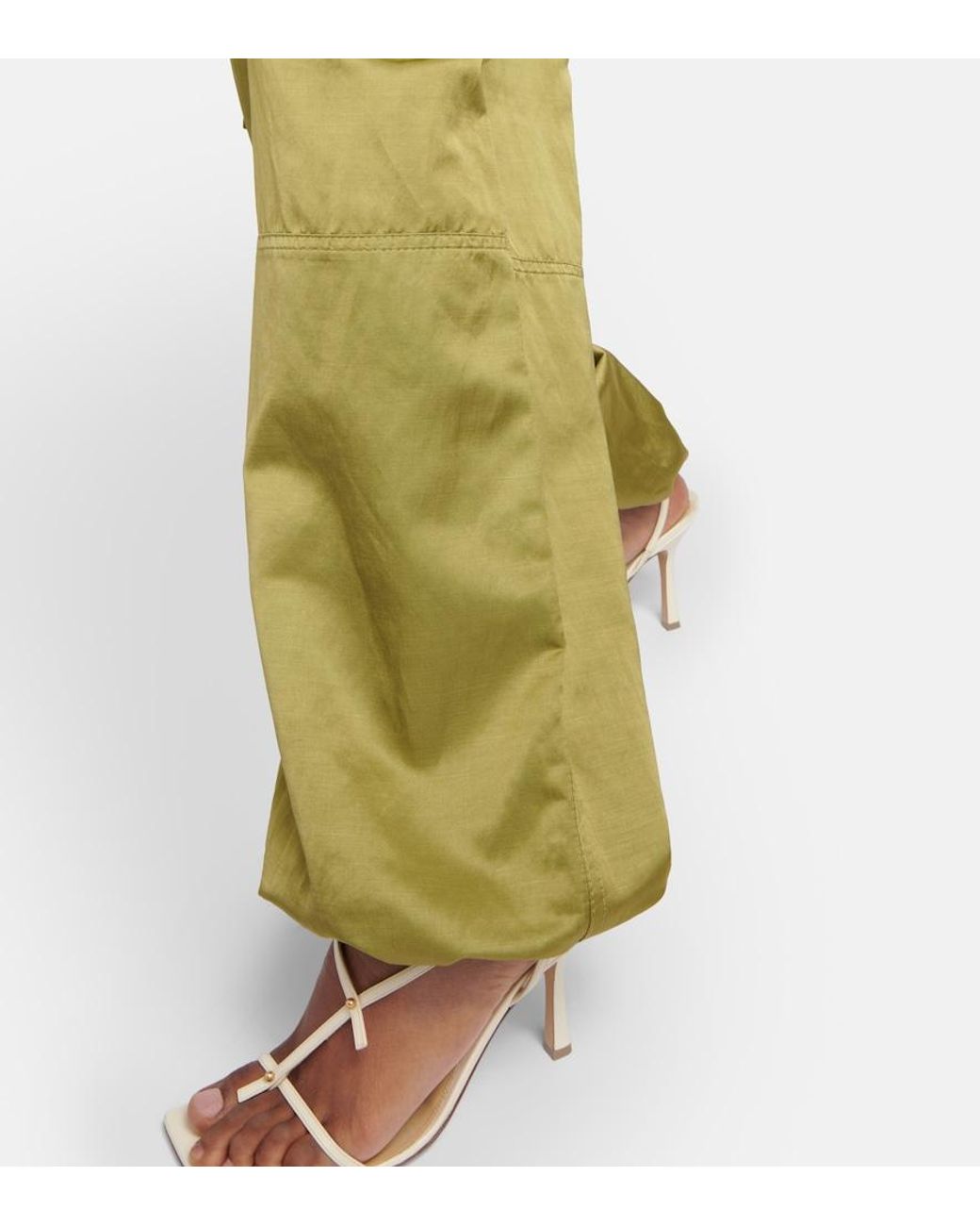 Dorothee Schumacher Green Slouchy Coolness Hemp-Blend Cargo Pants