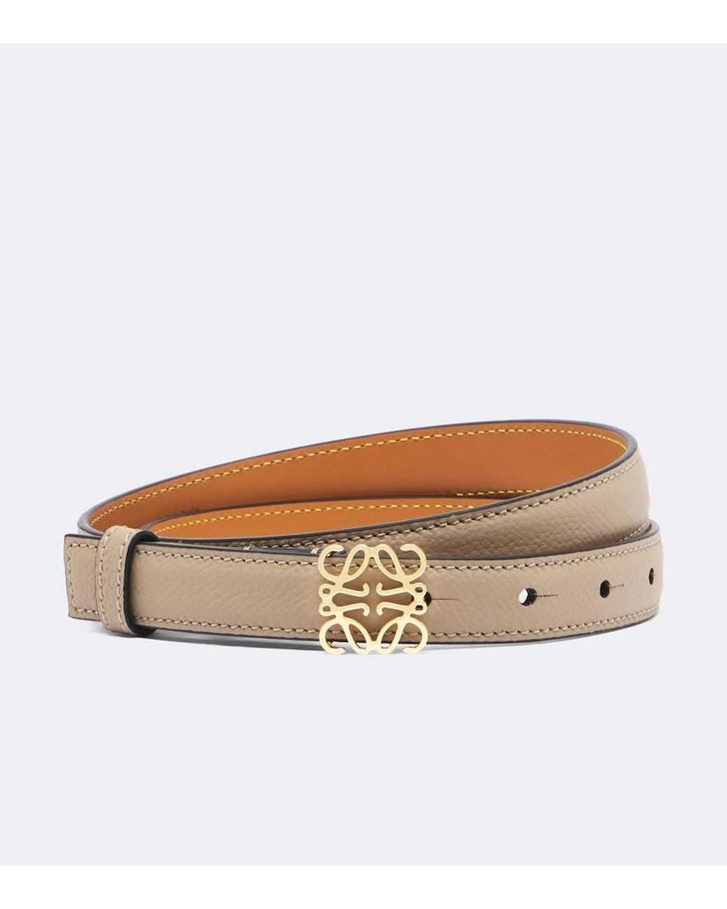 Loewe Brown Anagram Leather Belt
