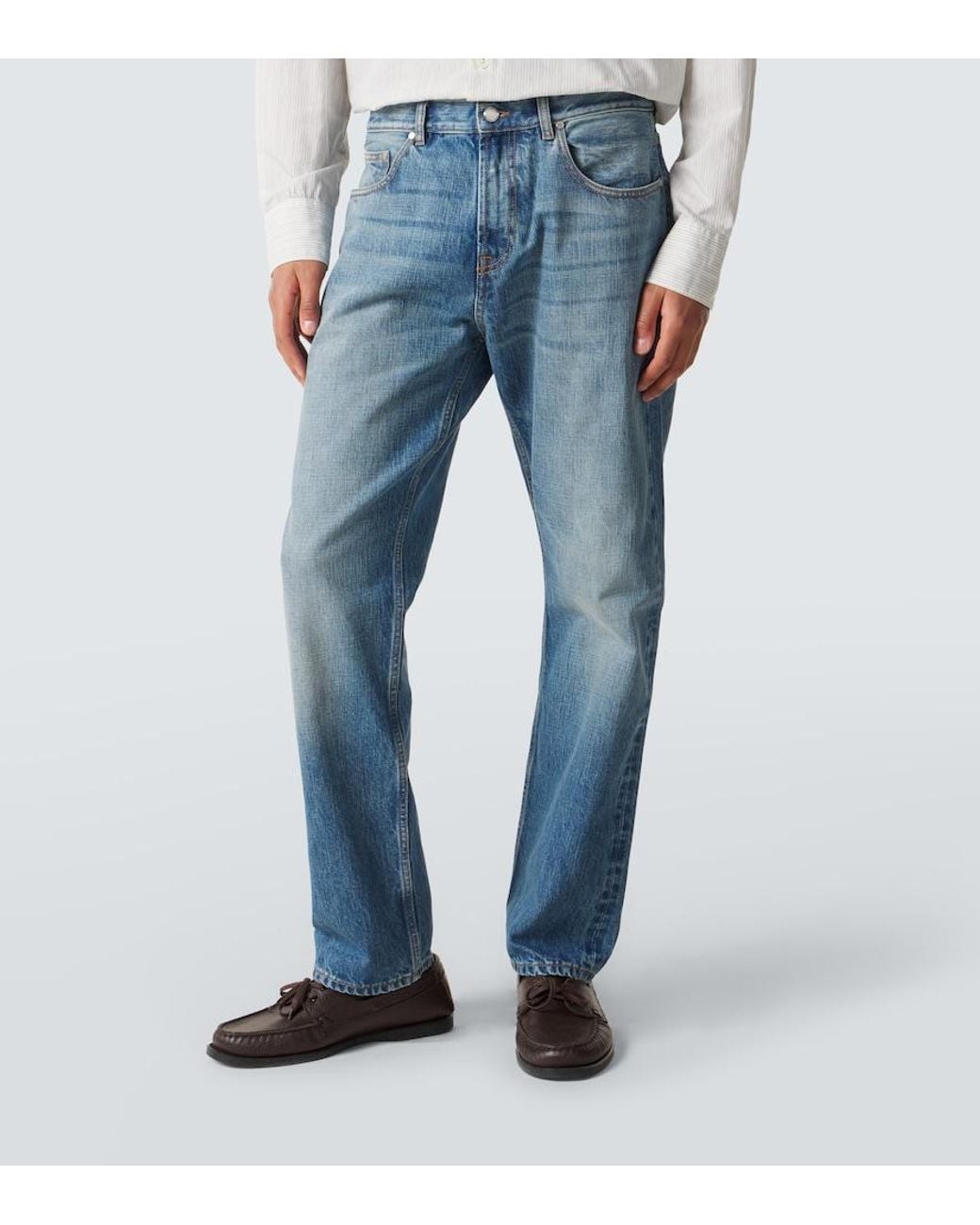 Umit Benan Blue Kevin Faded Straight Jeans for men