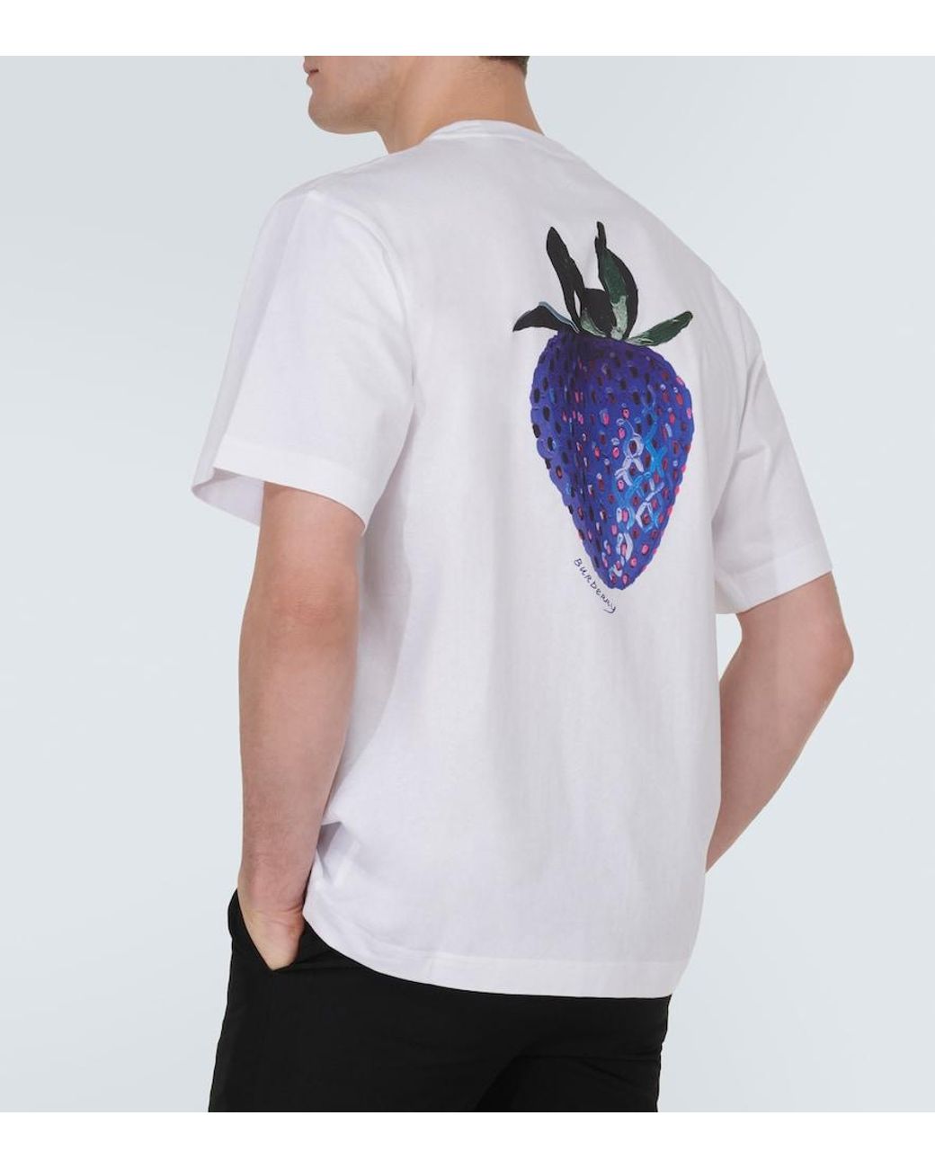 Burberry White Printed Cotton Jersey T-Shirt for men