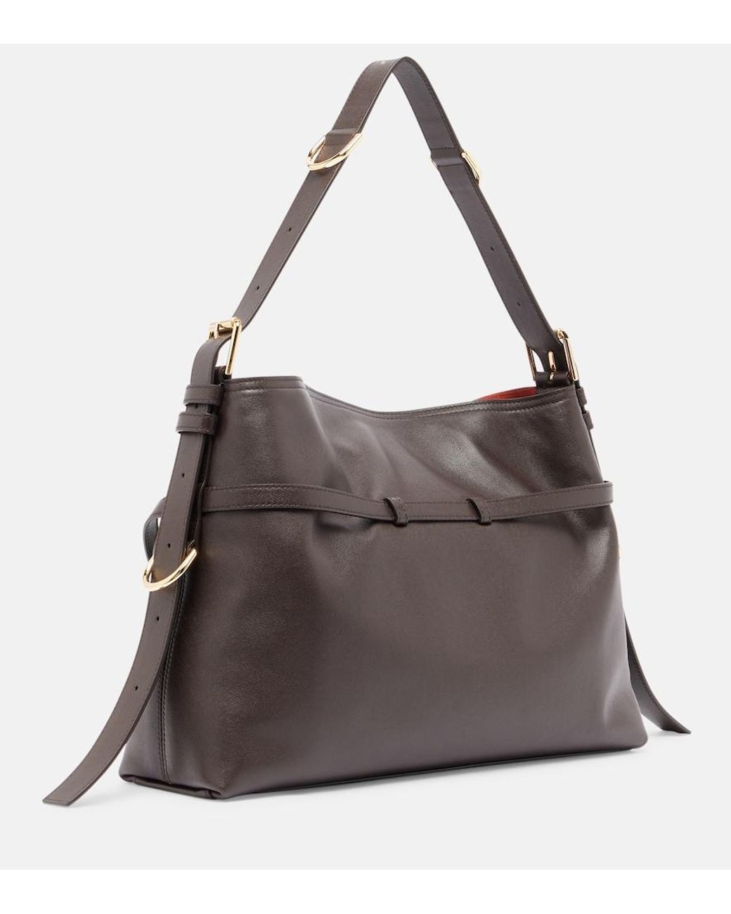 Givenchy Brown Voyou Medium Leather Shoulder Bag