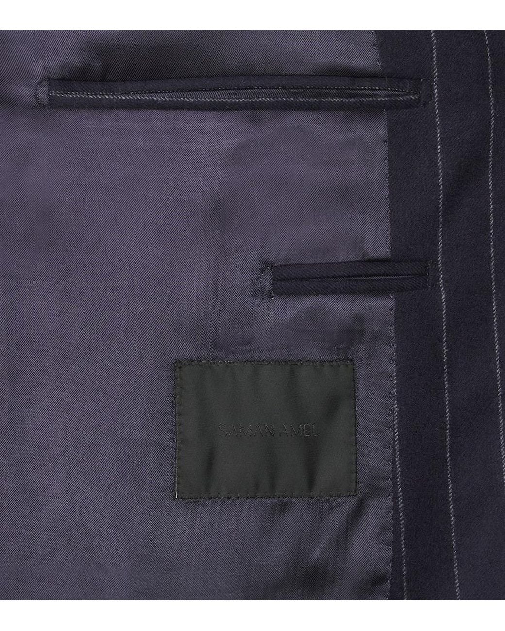 Saman Amel Blazer Aus Wolle in Blue für Herren