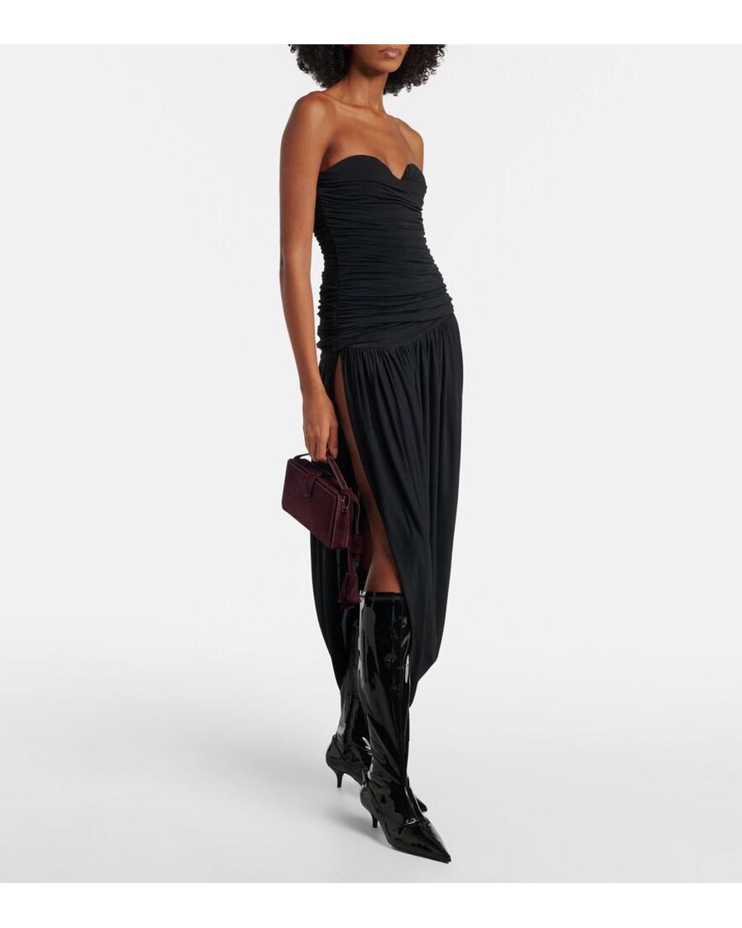 Magda Butrym Black Patent Leather Knee-High Boots
